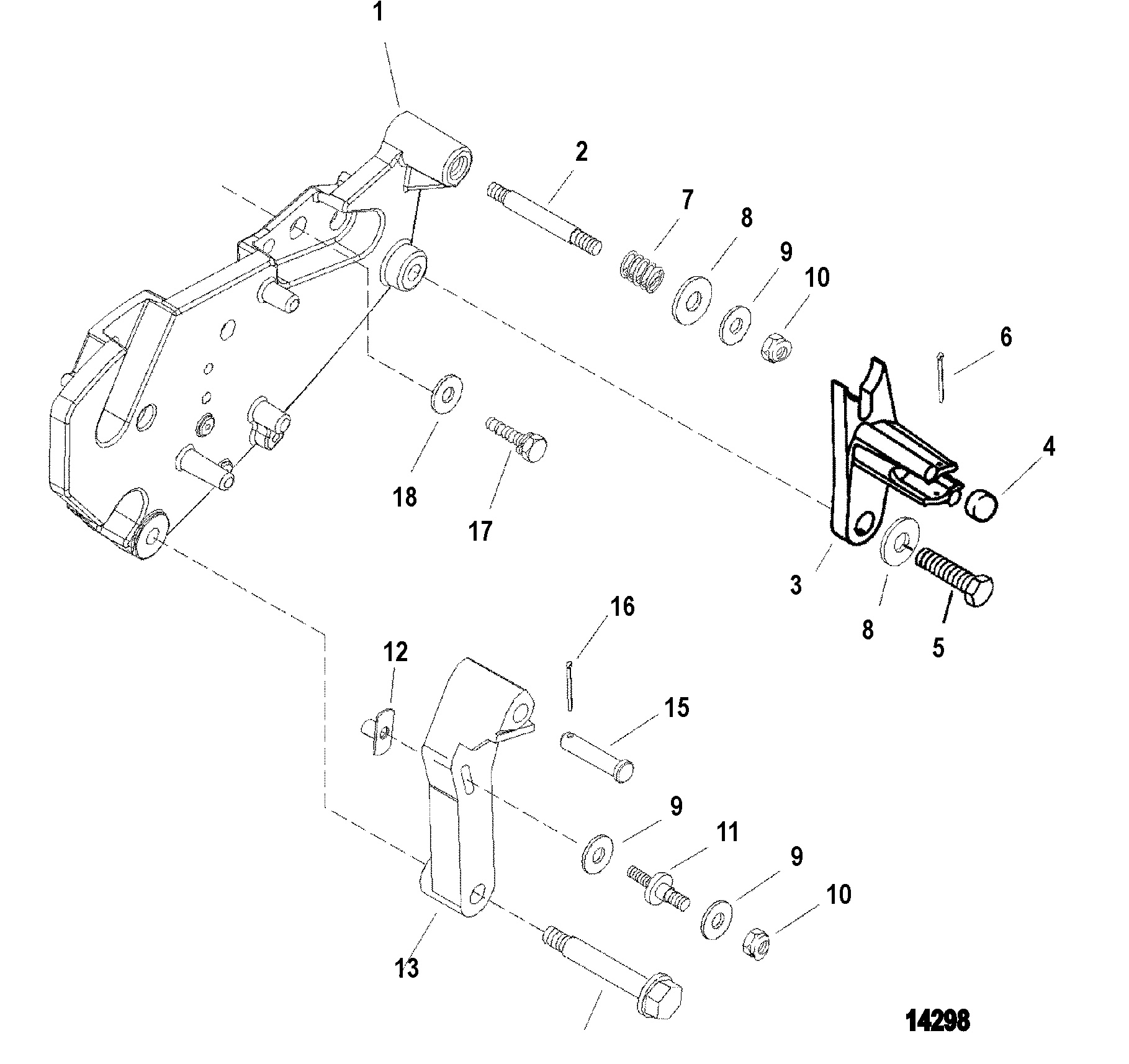 SHIFT BRACKET(BRAVO ENGINES)