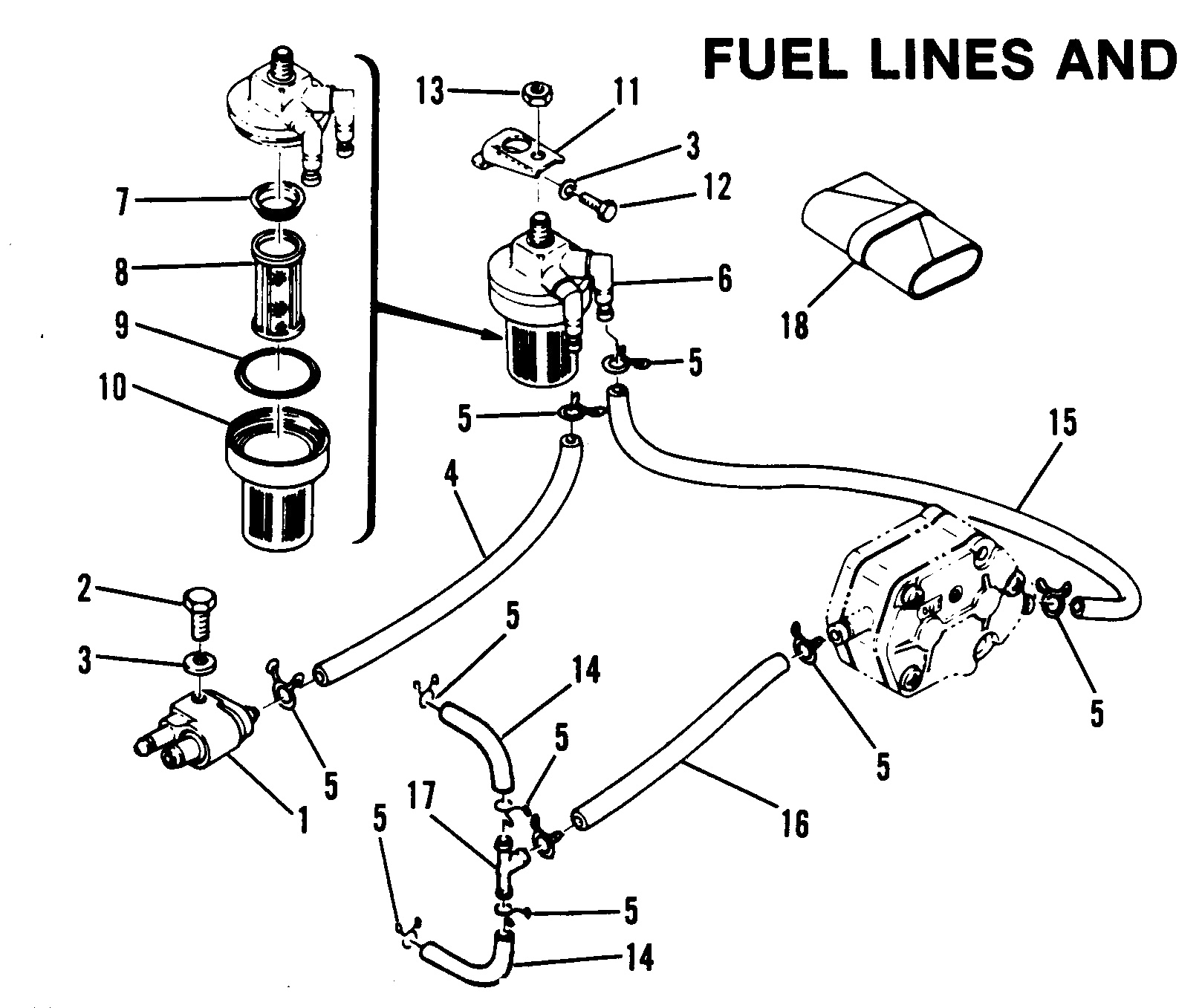 FUEL LINES AND FILTER