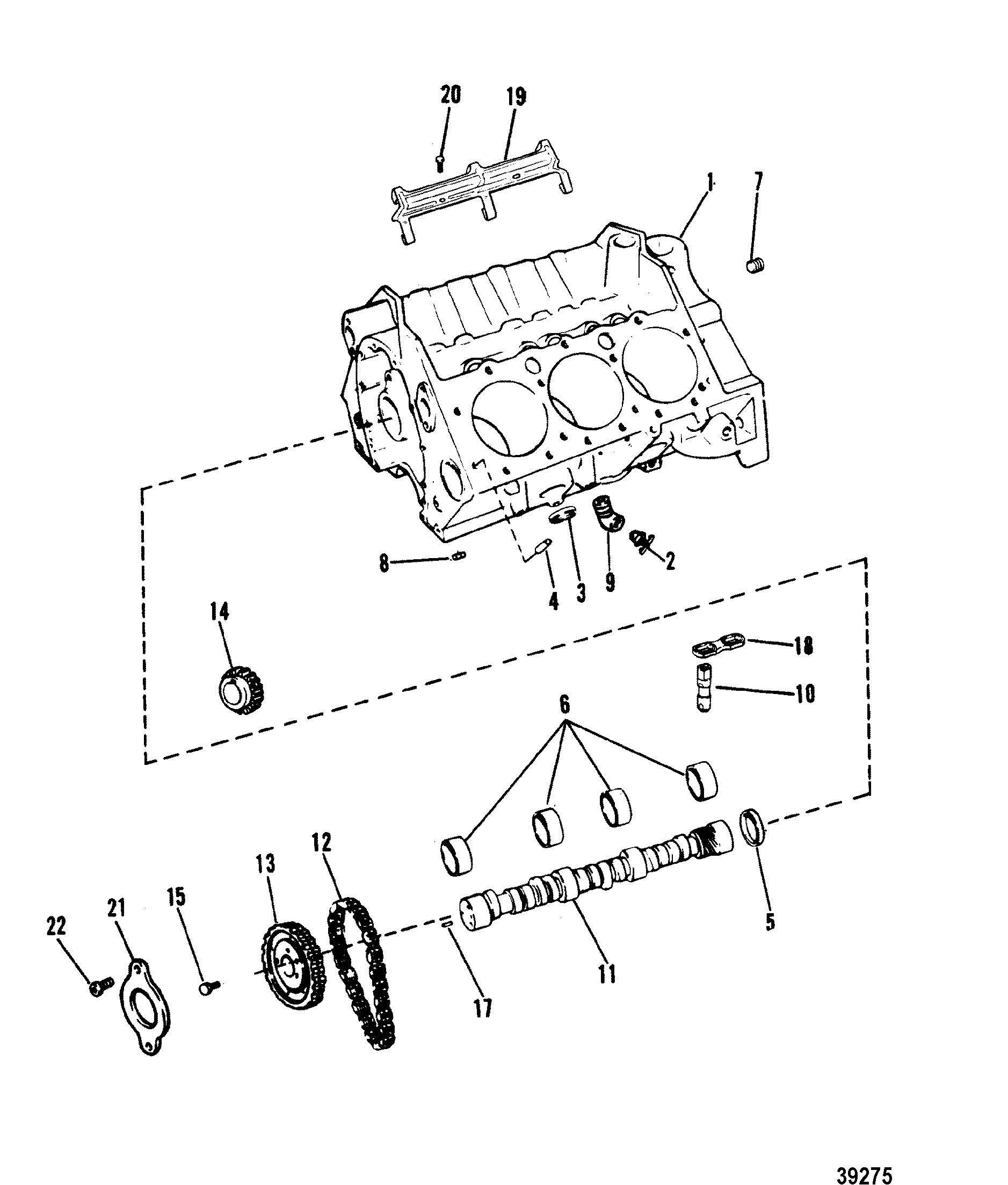 CYLINDER BLOCK AND CAMSHAFT