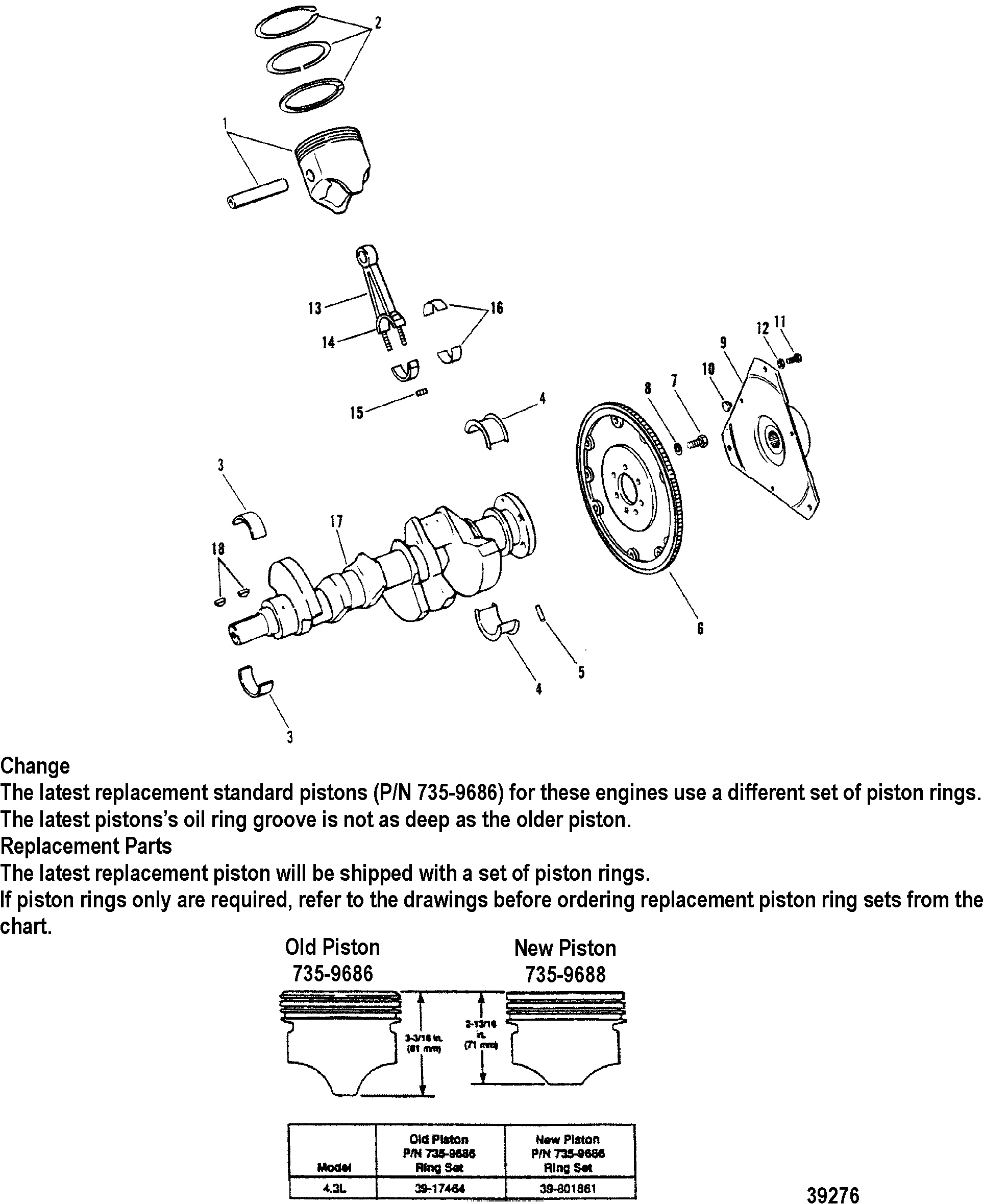 CRANKSHAFT AND PISTONS