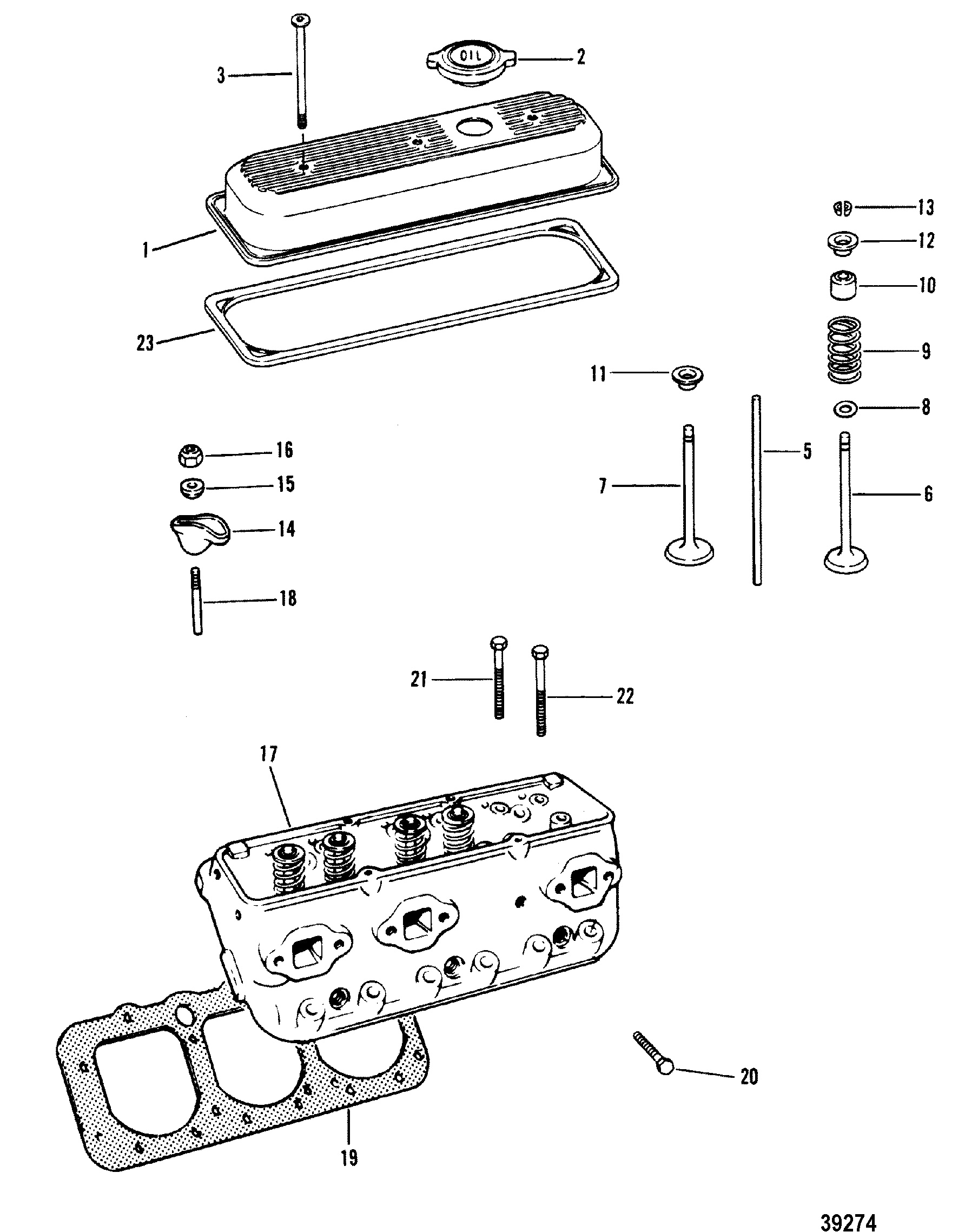 CYLINDER HEAD AND ROCKER COVER