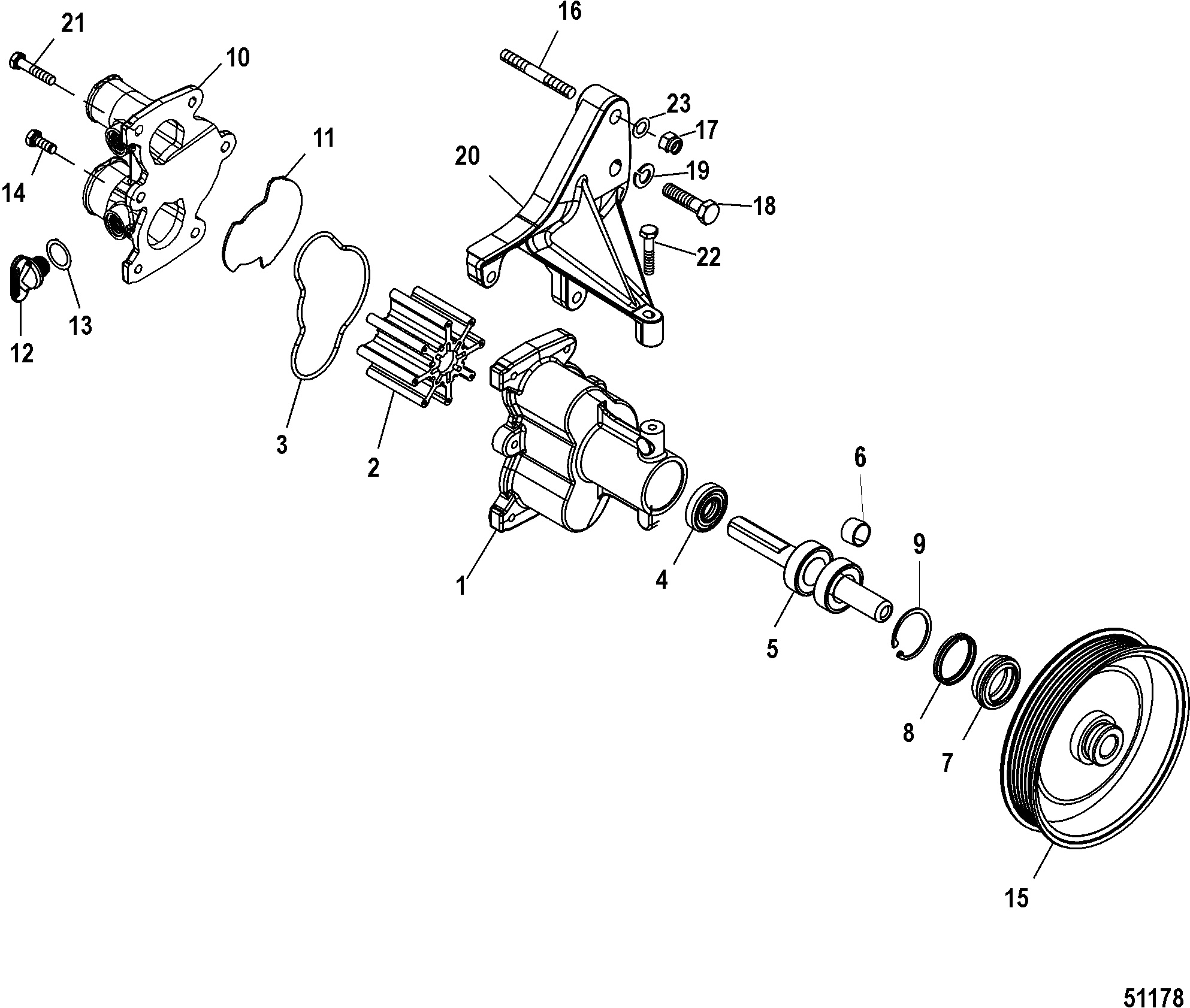 Sea Water Pump Assembly(Alpha Bravo Closed Cooling)