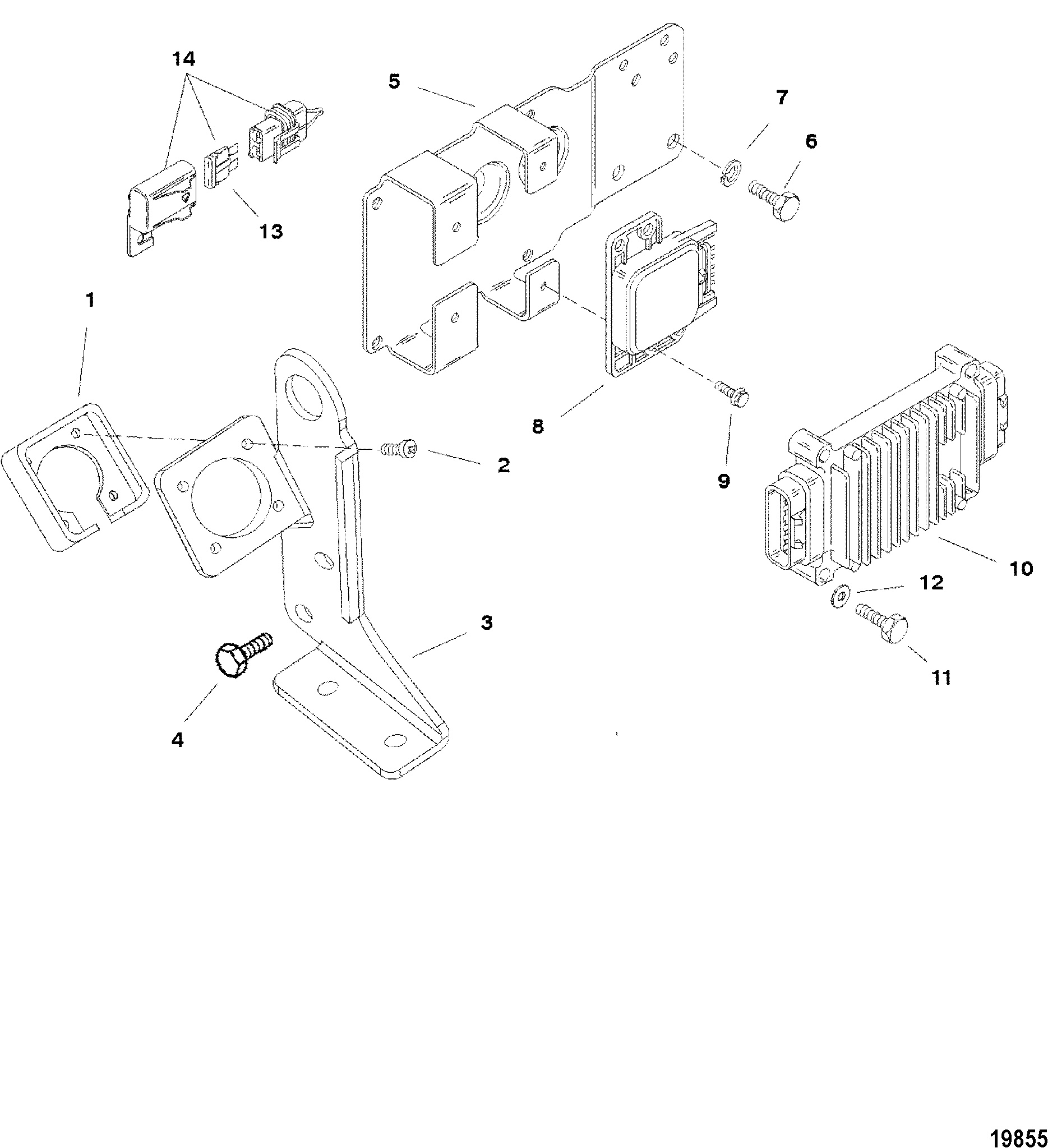 ECM & Electrical Brackets(S N-0L012009 - 0L359999)