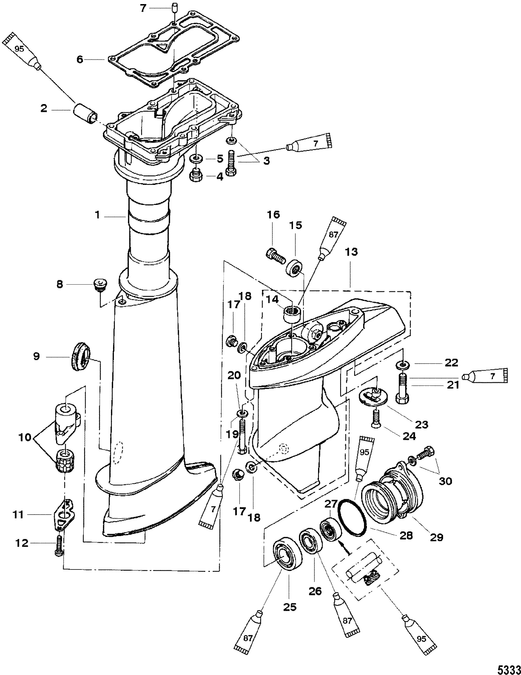 Driveshaft Housing Gear Housing
