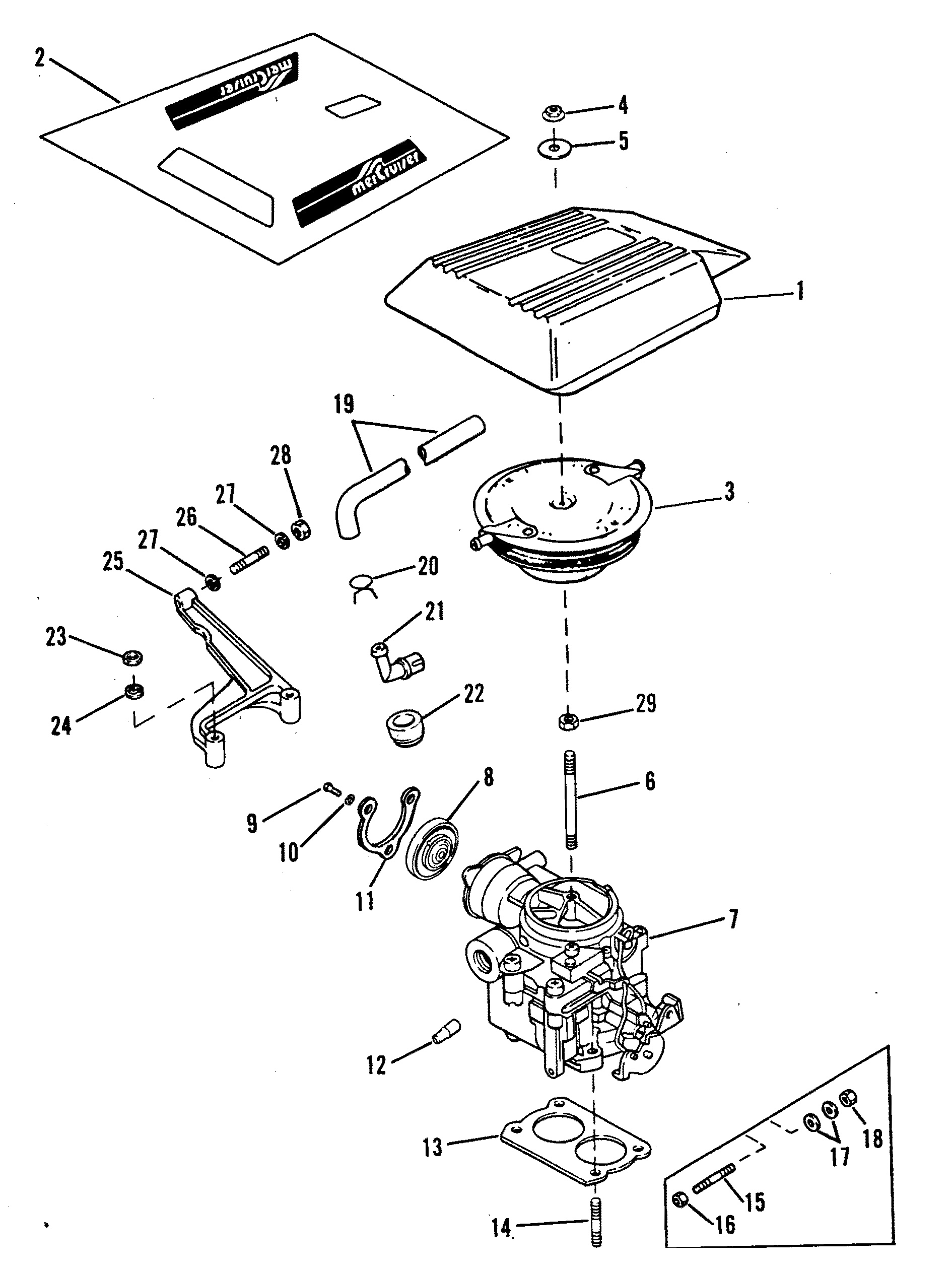 CARBURETOR AND THROTTLE LINKAGE(2 BARREL)