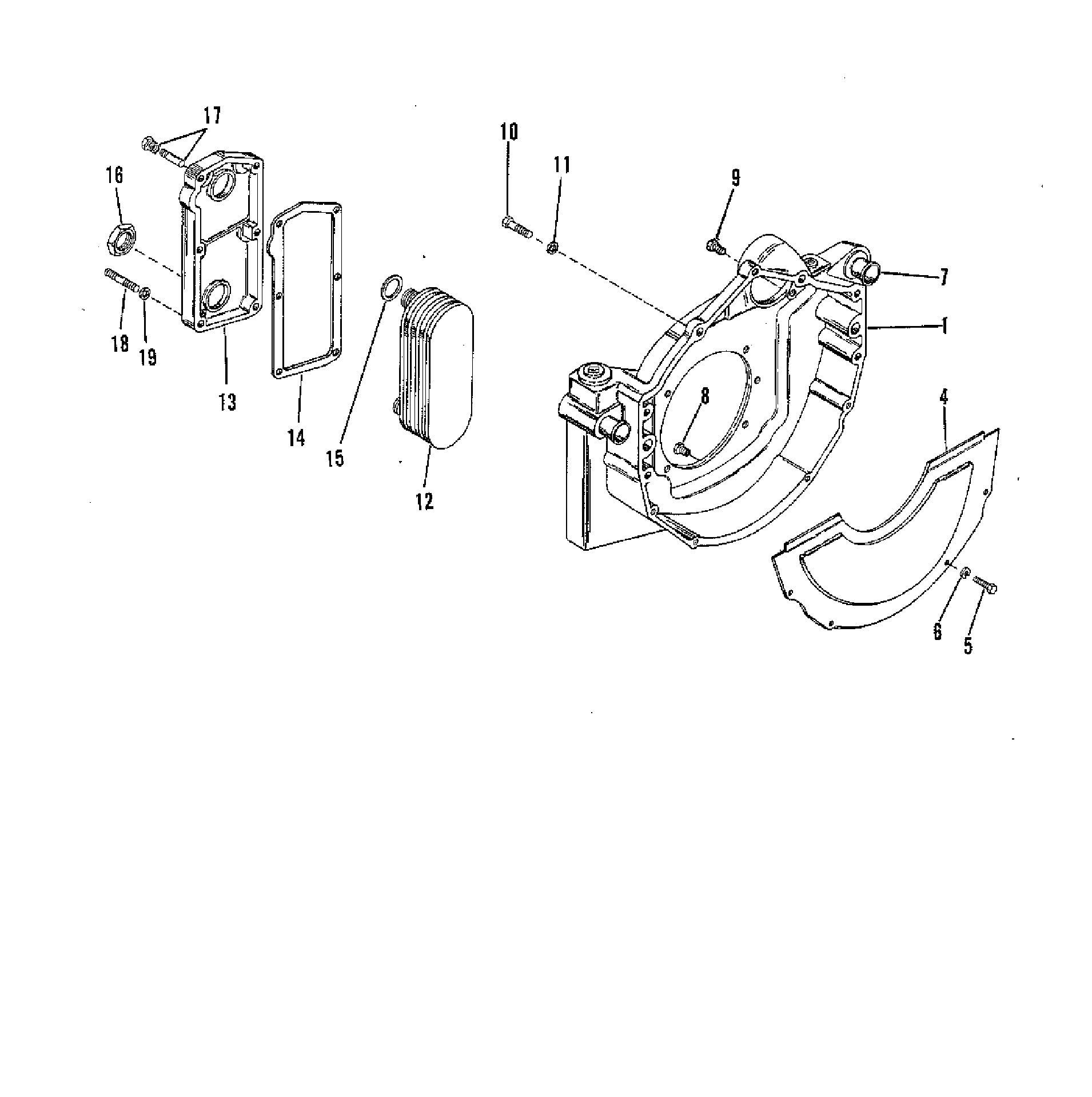 Boîtier de volant moteur (refroidisseur simple)
