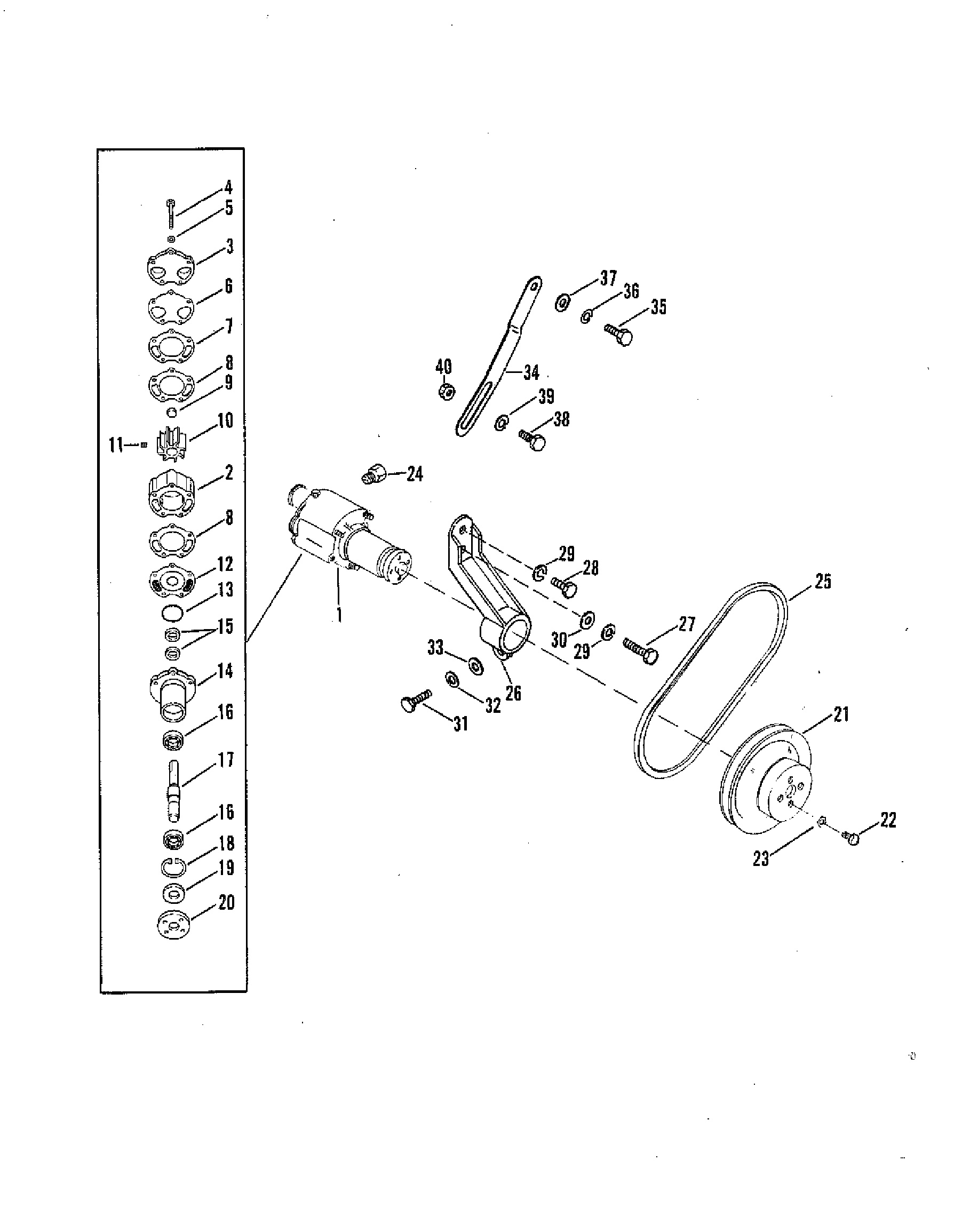 Sea Water Pump Assembly