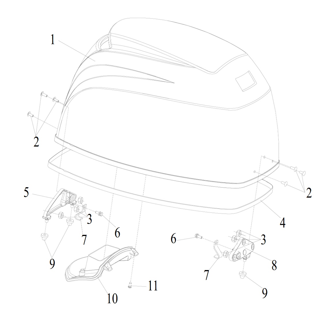 Assemblaggio della cappottatura superiore