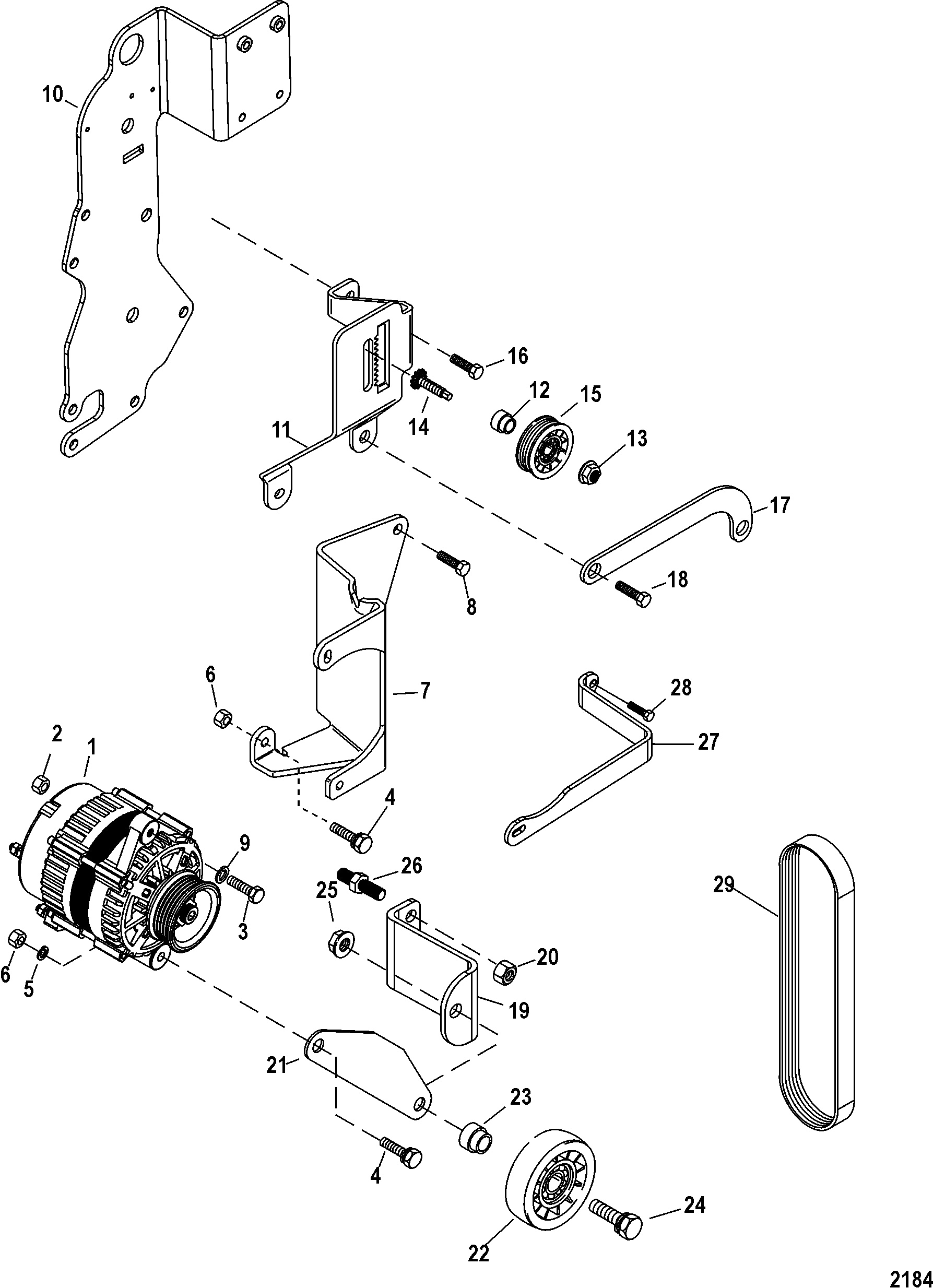 Alternator and Brackets
