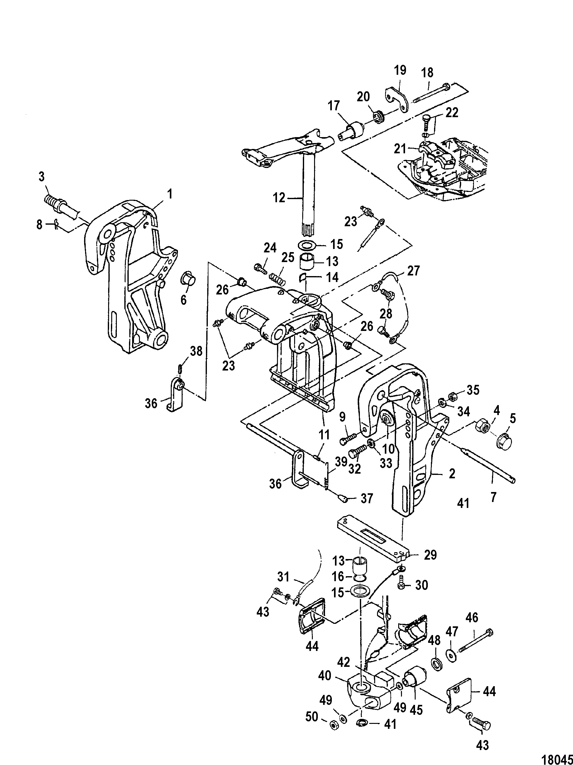 Transom and Swivel Brackets(Power Trim)