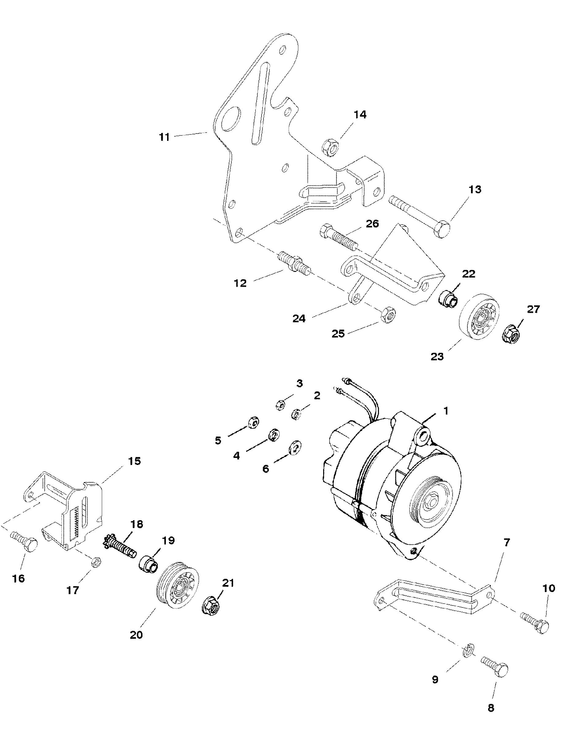 Alternator And Brackets(Mando)