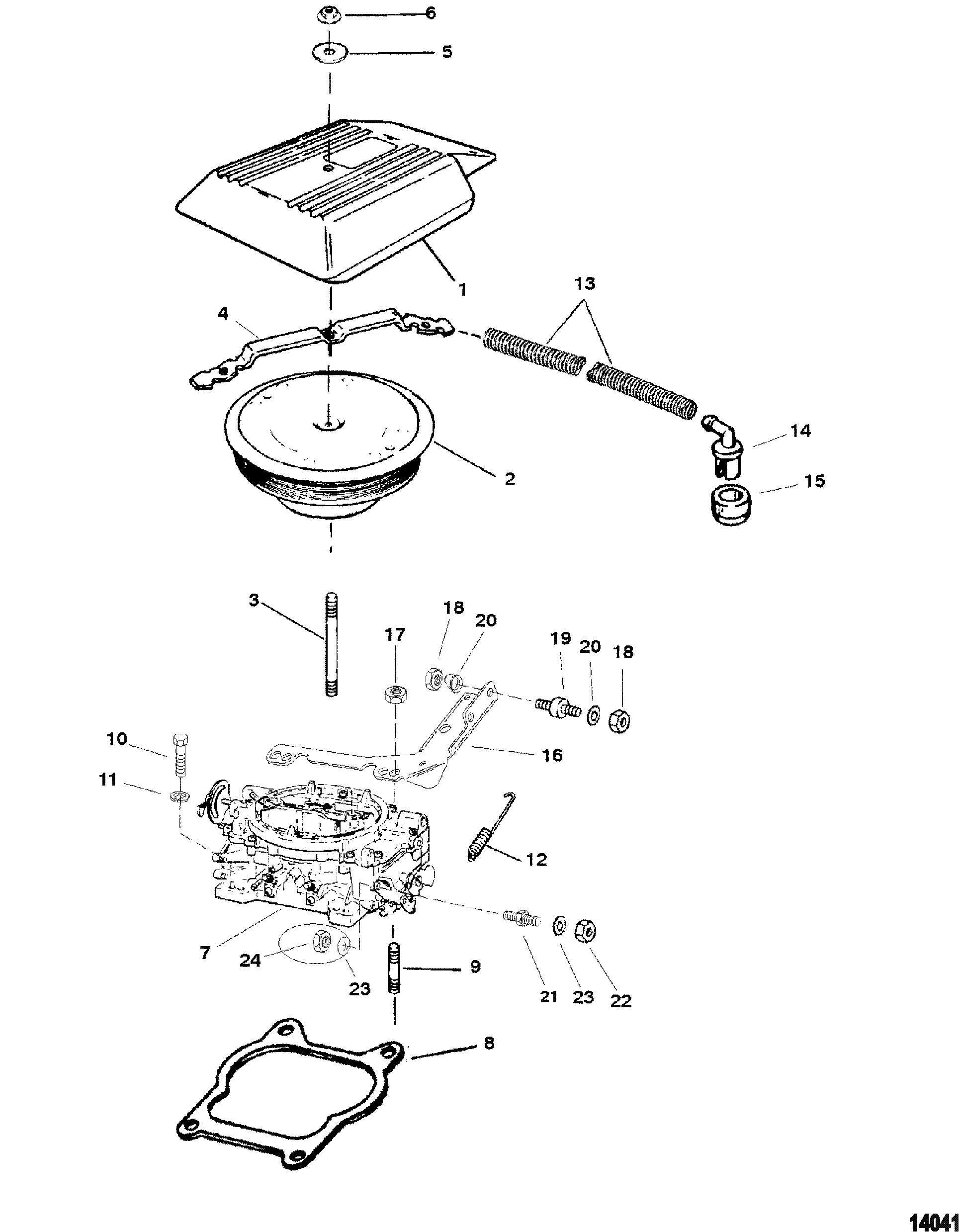 Carburetor And Throttle Linkage(Four Barrel)