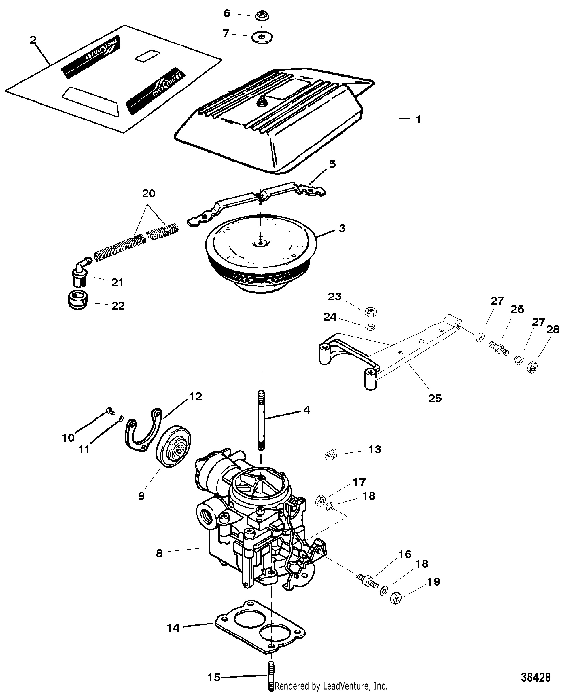 CARBURETOR AND THROTTLE LINKAGE(2 BARREL)
