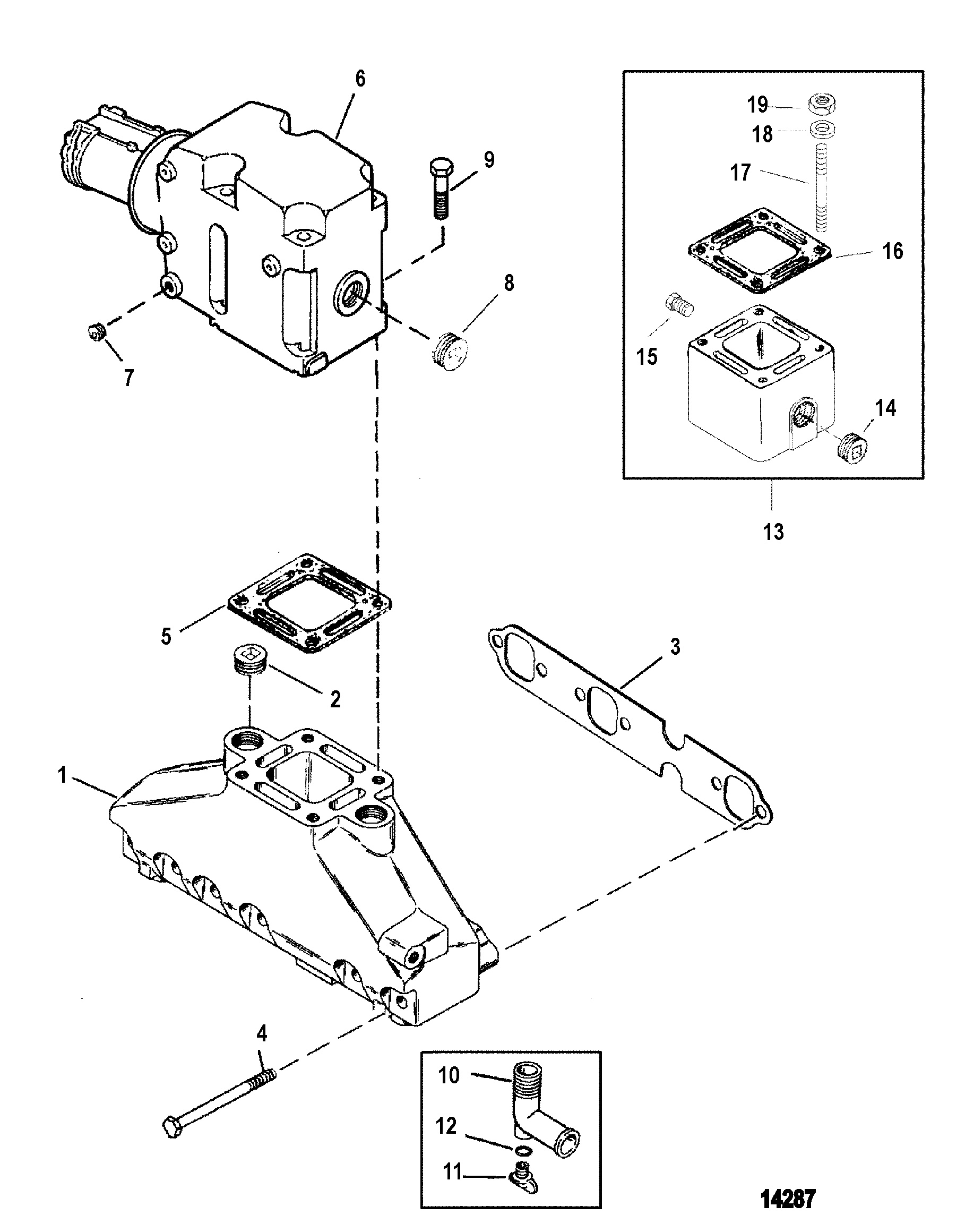 EXHAUST MANIFOLD AND EXHAUST RISER