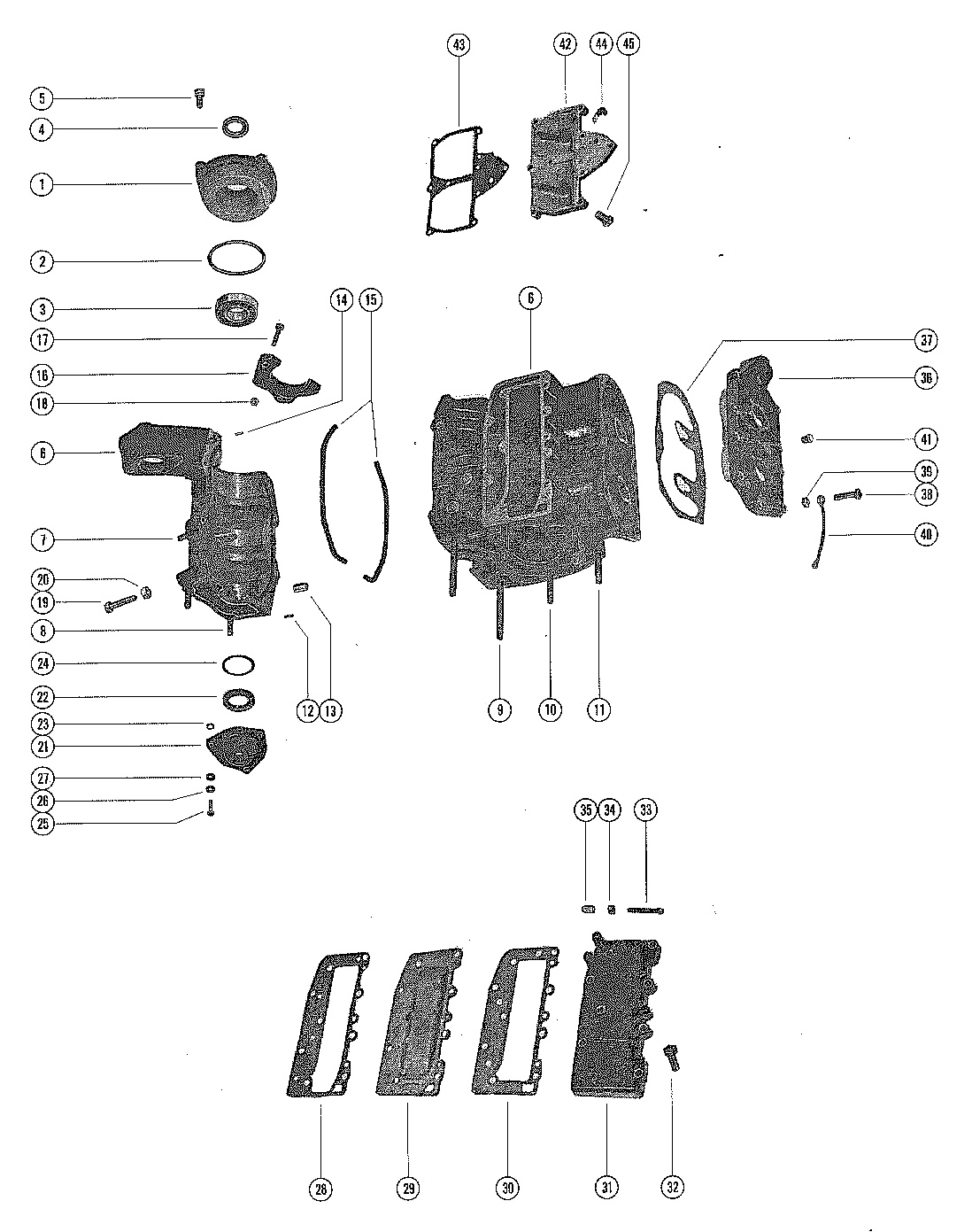 CYLINDER BLOCK AND CRANKCASE ASSEMBLY