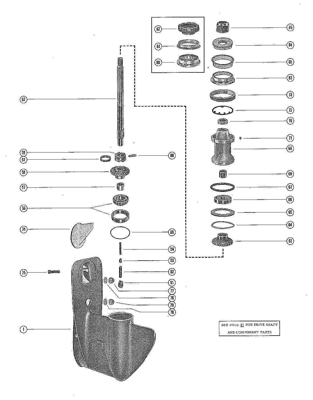 GEAR HOUSING ASSEMBLY, COMPLETE (PAGE 2)