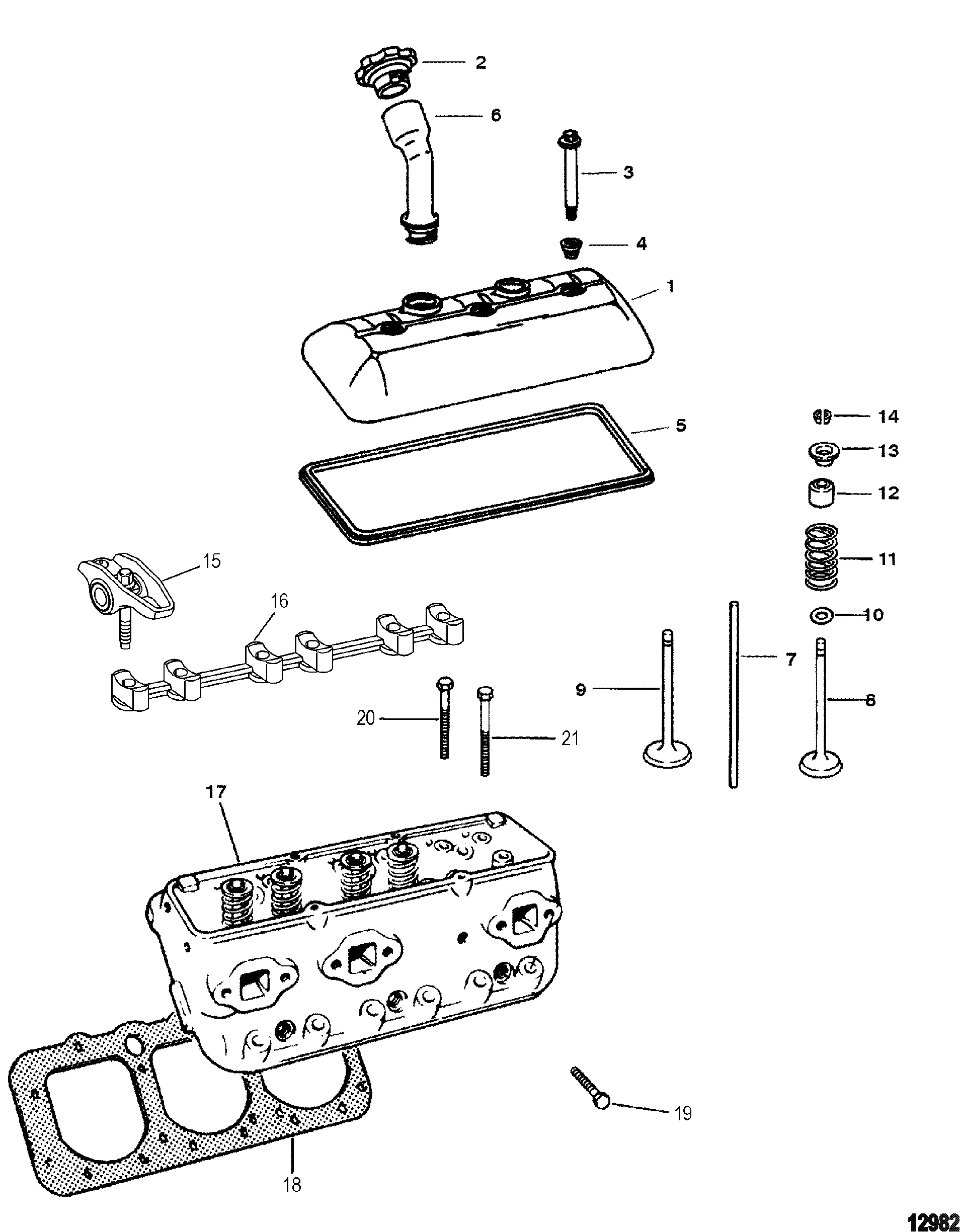 Cylinder Head And Rocker Cover