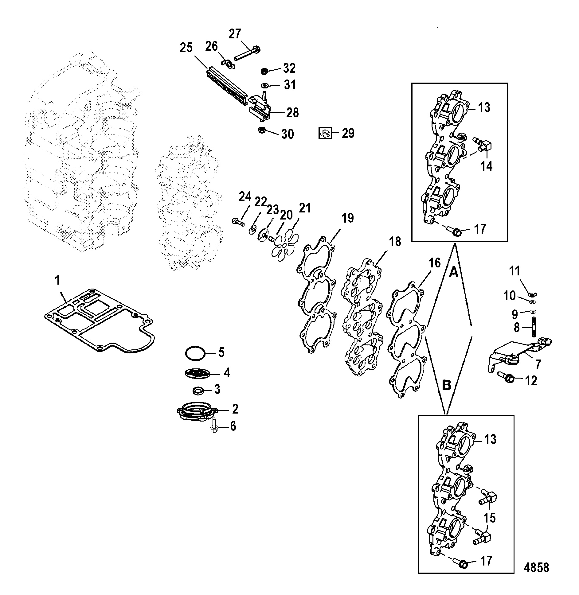 Induction Manifold and Reed Block