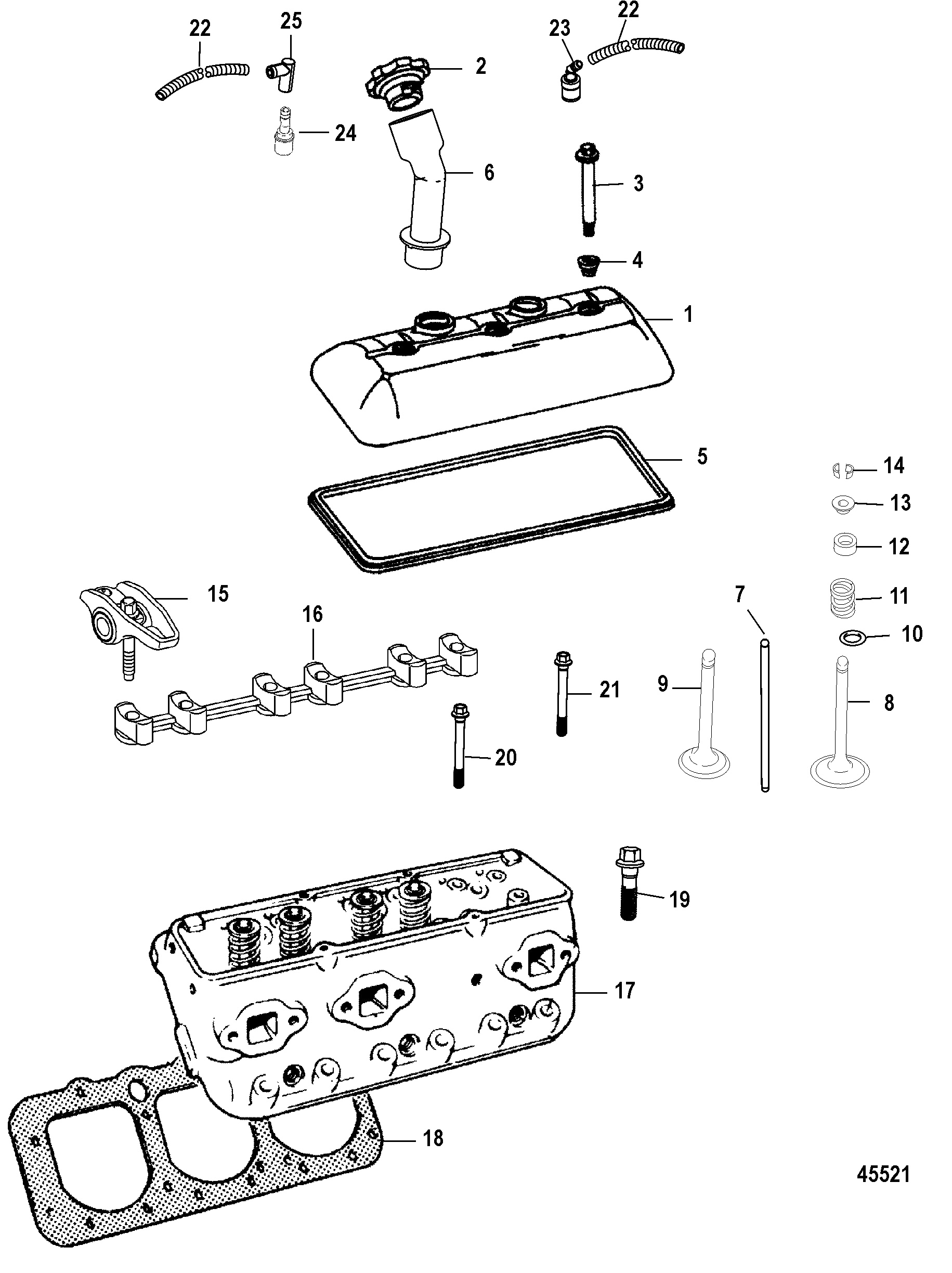 Cylinder Head and Rocker Cover
