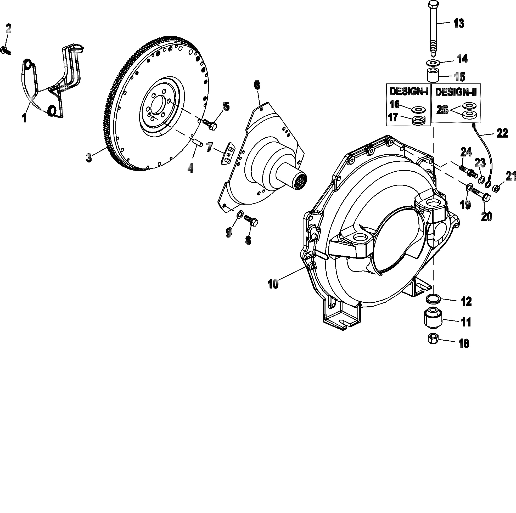 Flywheel, Coupler and Flywheel Housing