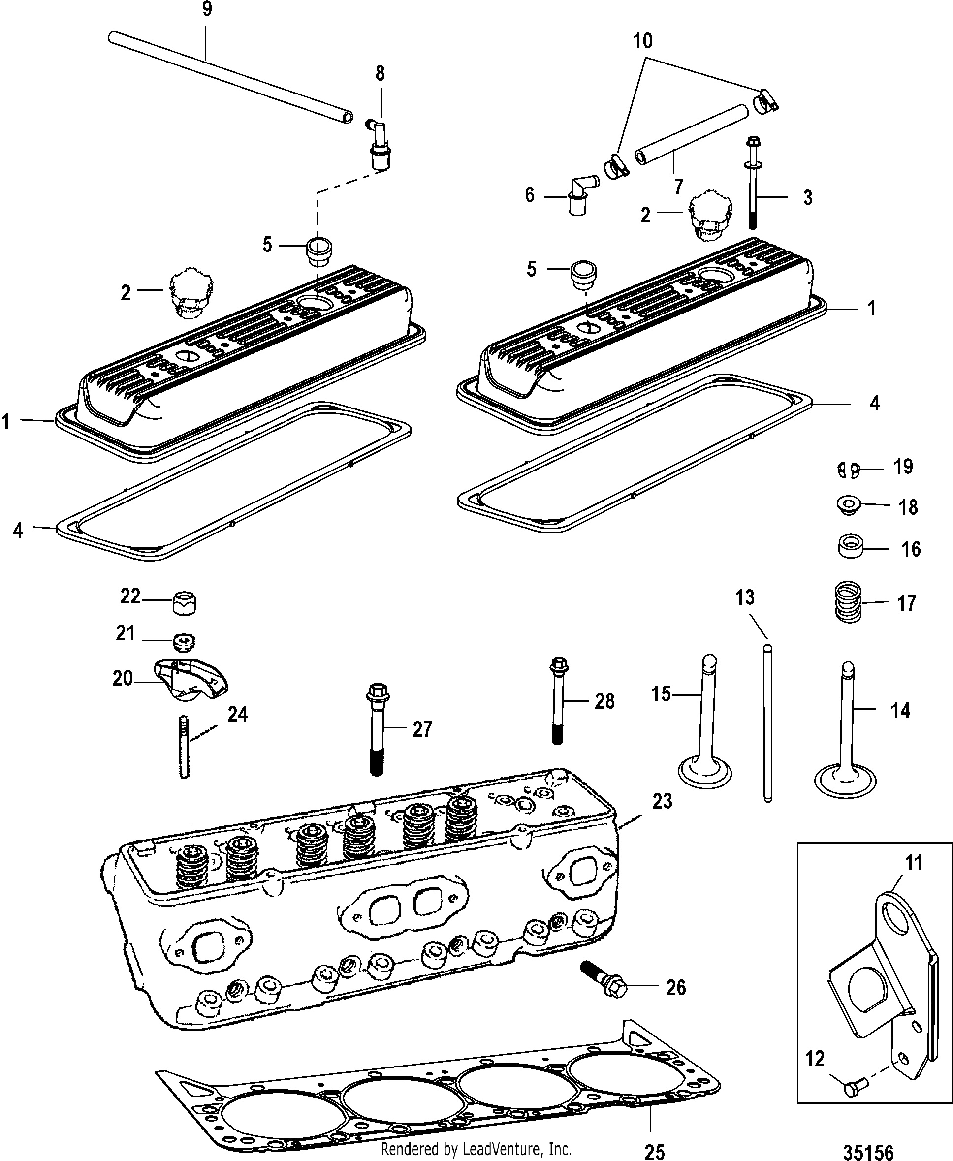 Cylinder Head and Rocker Cover
