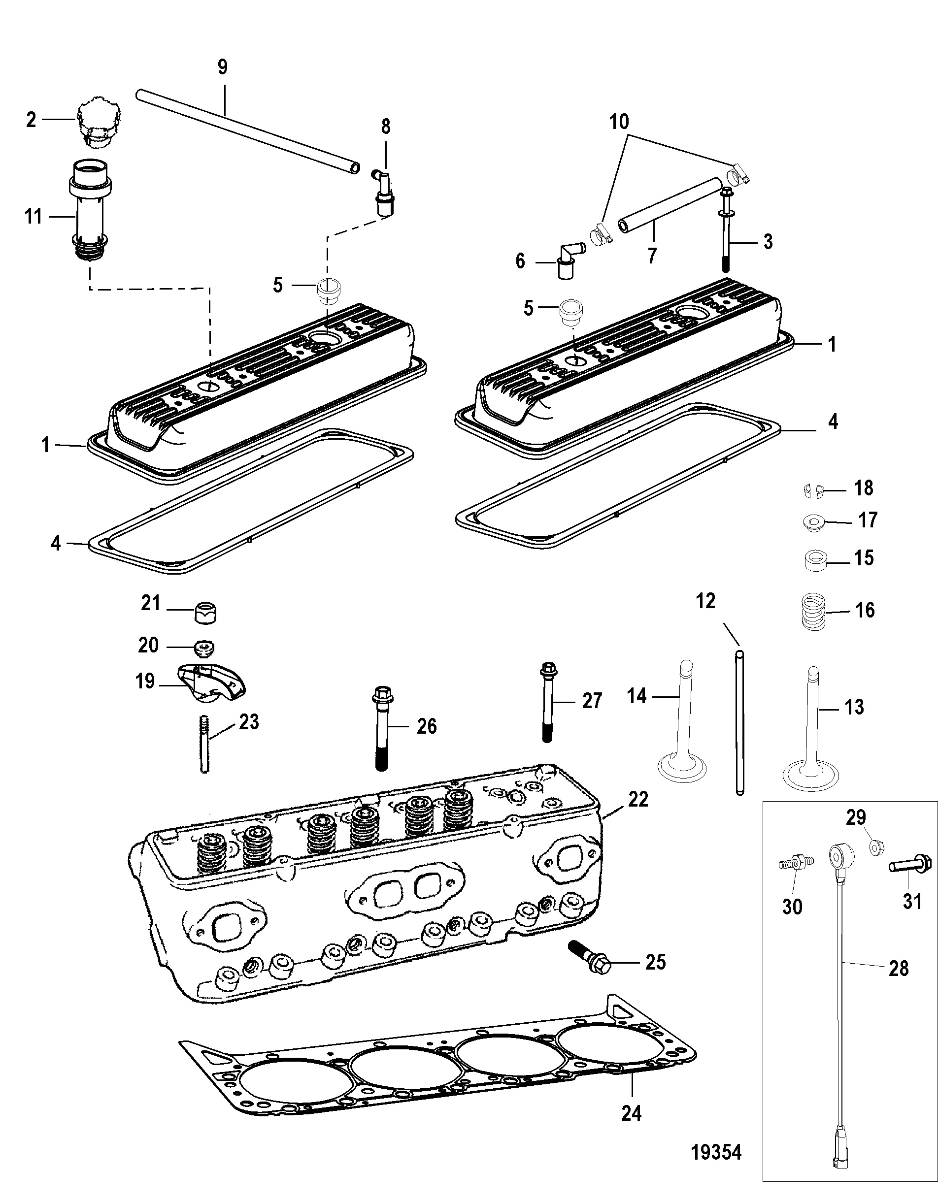 Cylinder Head and Rocker Cover