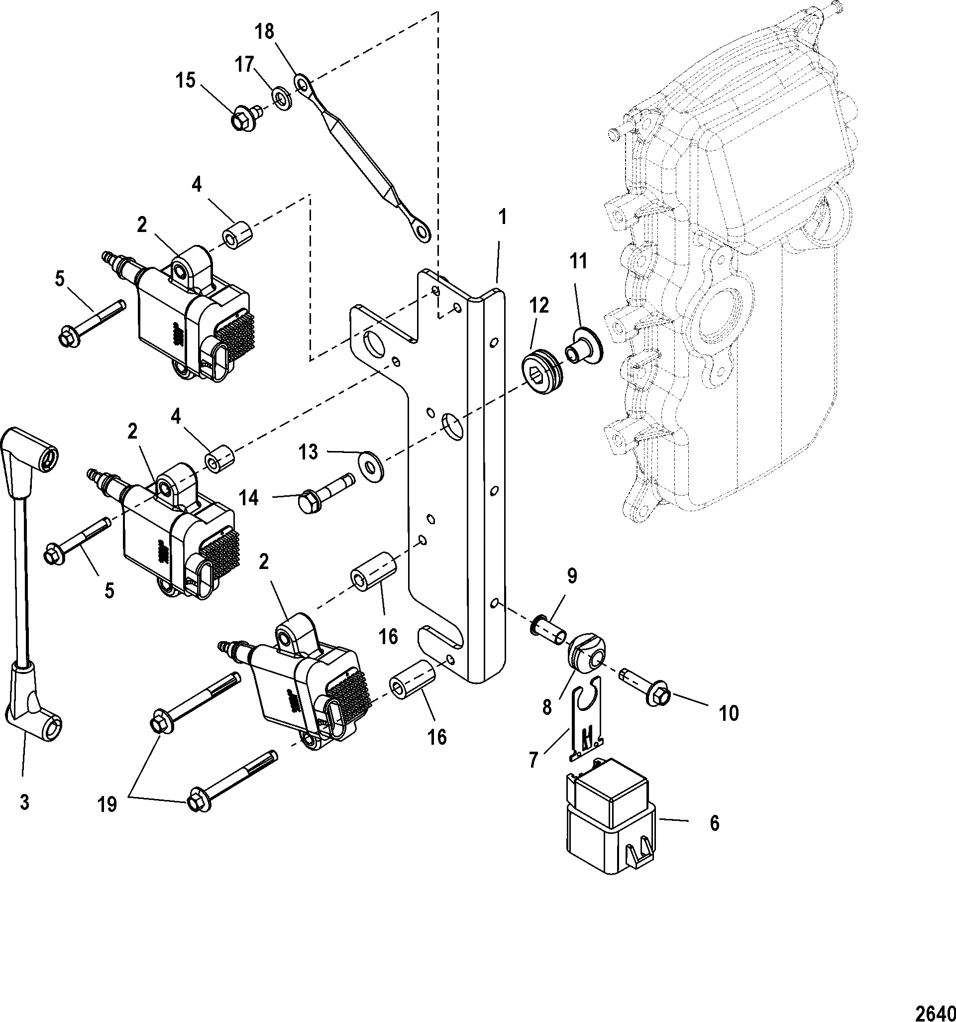 Ignition Coil, S N-USA-0T980000 BEL-0P325500 and Up