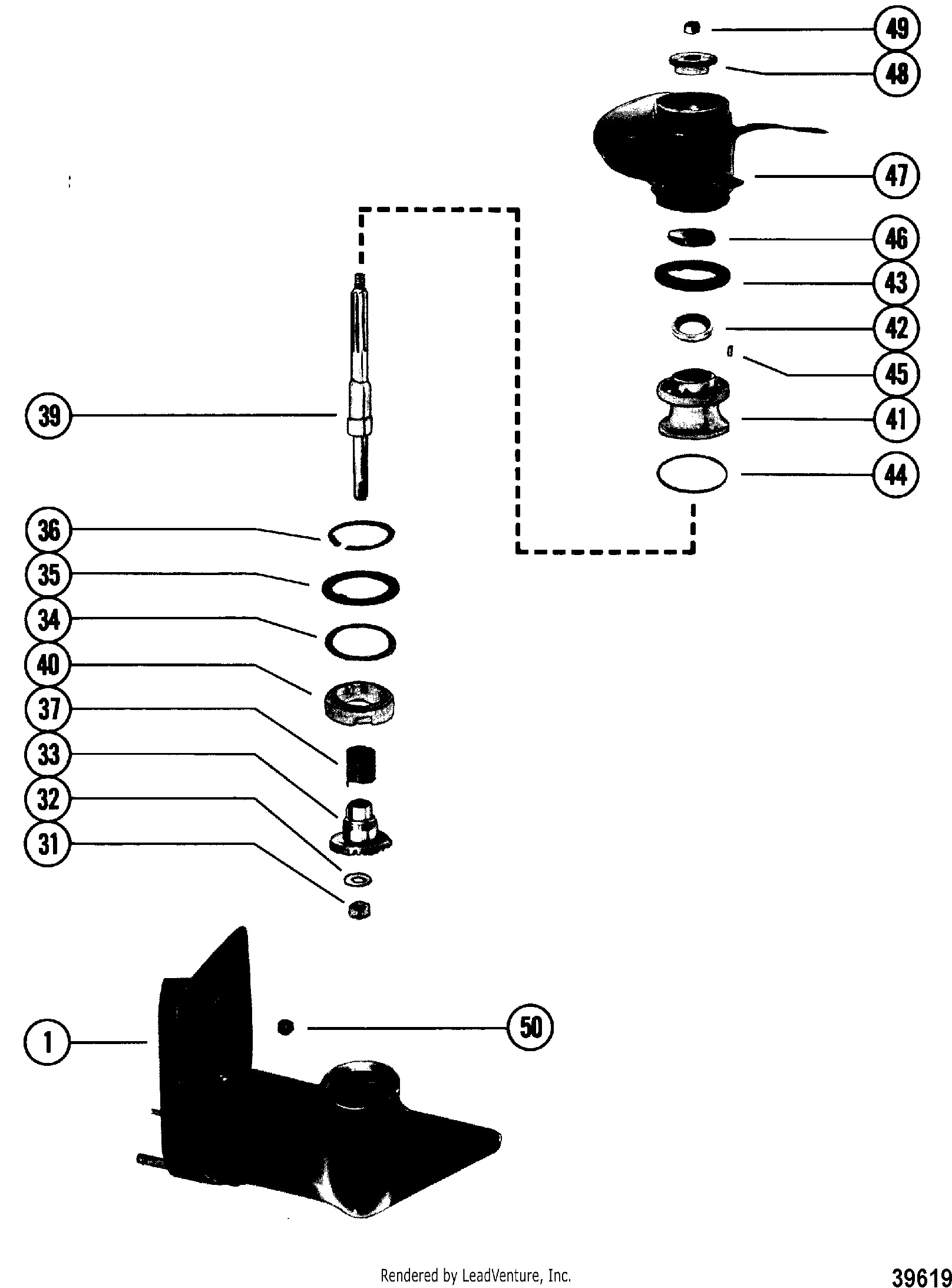 GEAR HOUSING ASSEMBLY(PROPELLER SHAFT)