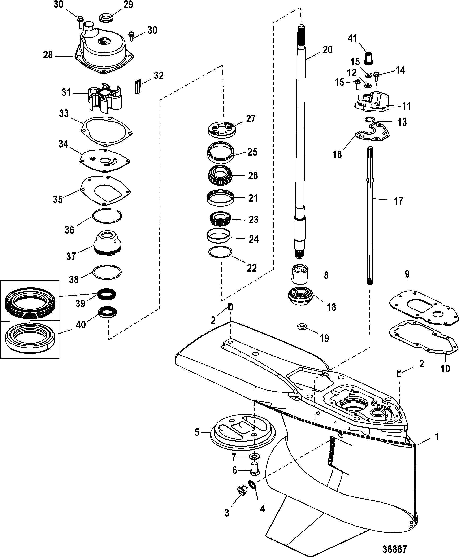 Gear Housing, Driveshaft