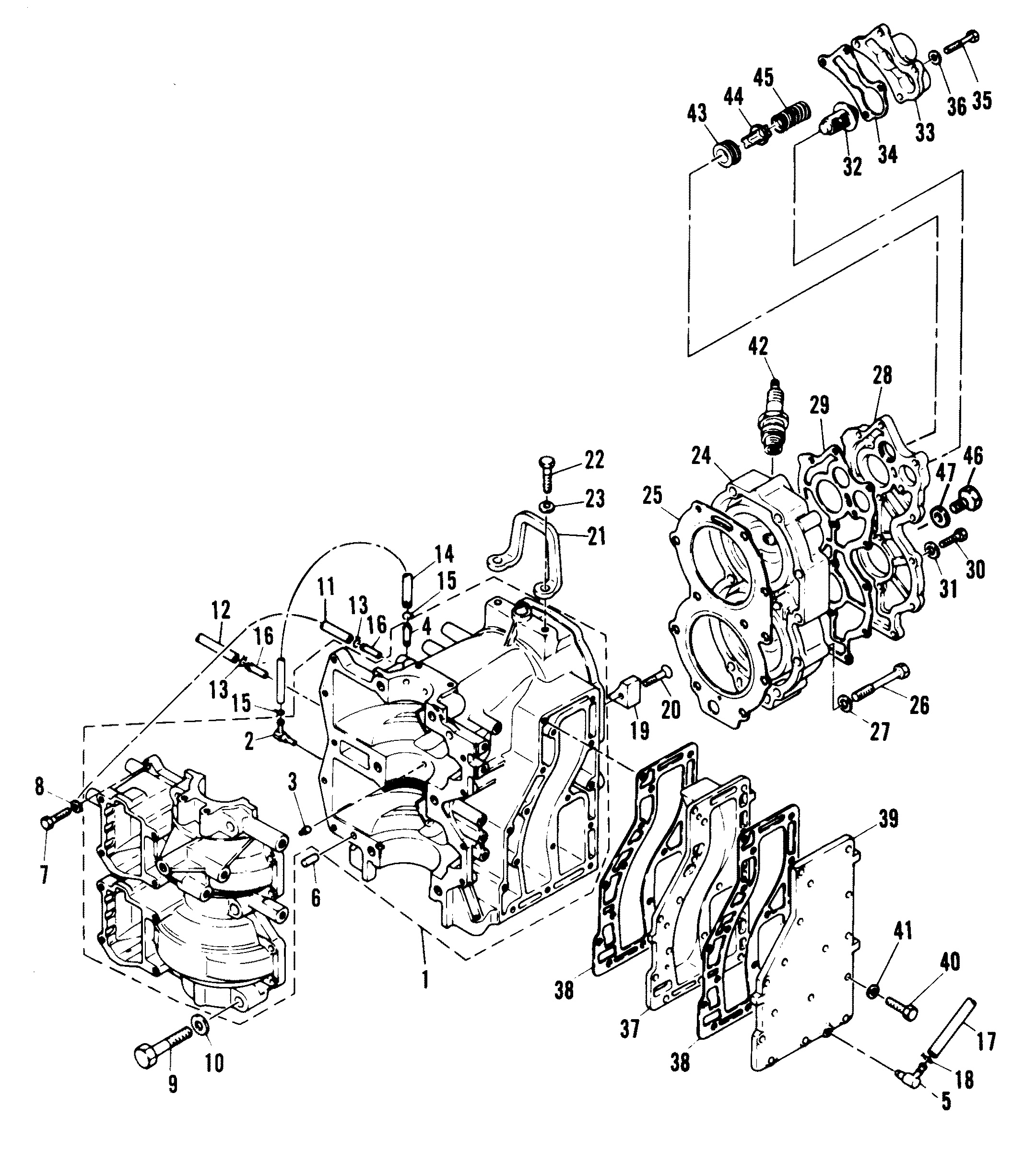 CARTER MOTEUR ET CULASSE