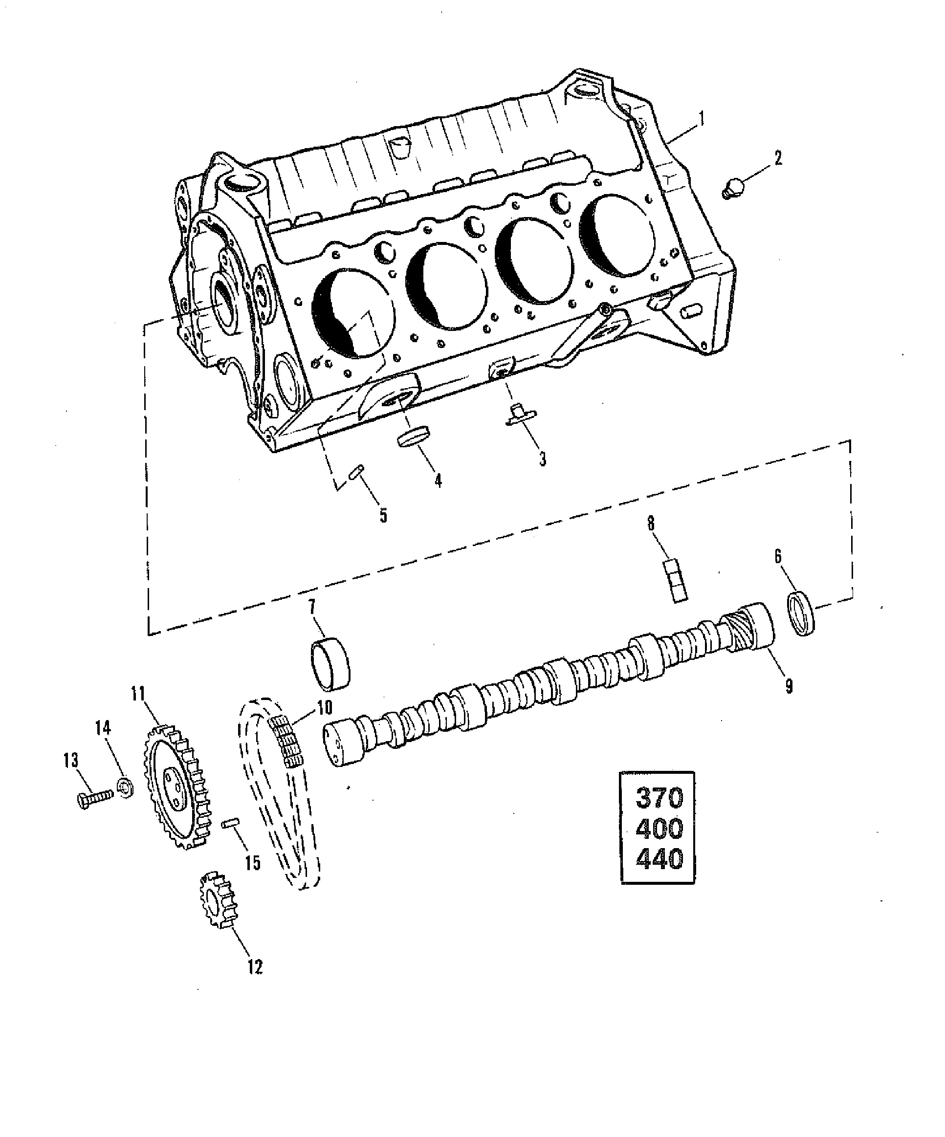 Cylinder Block and Camshaft(370 400 440)