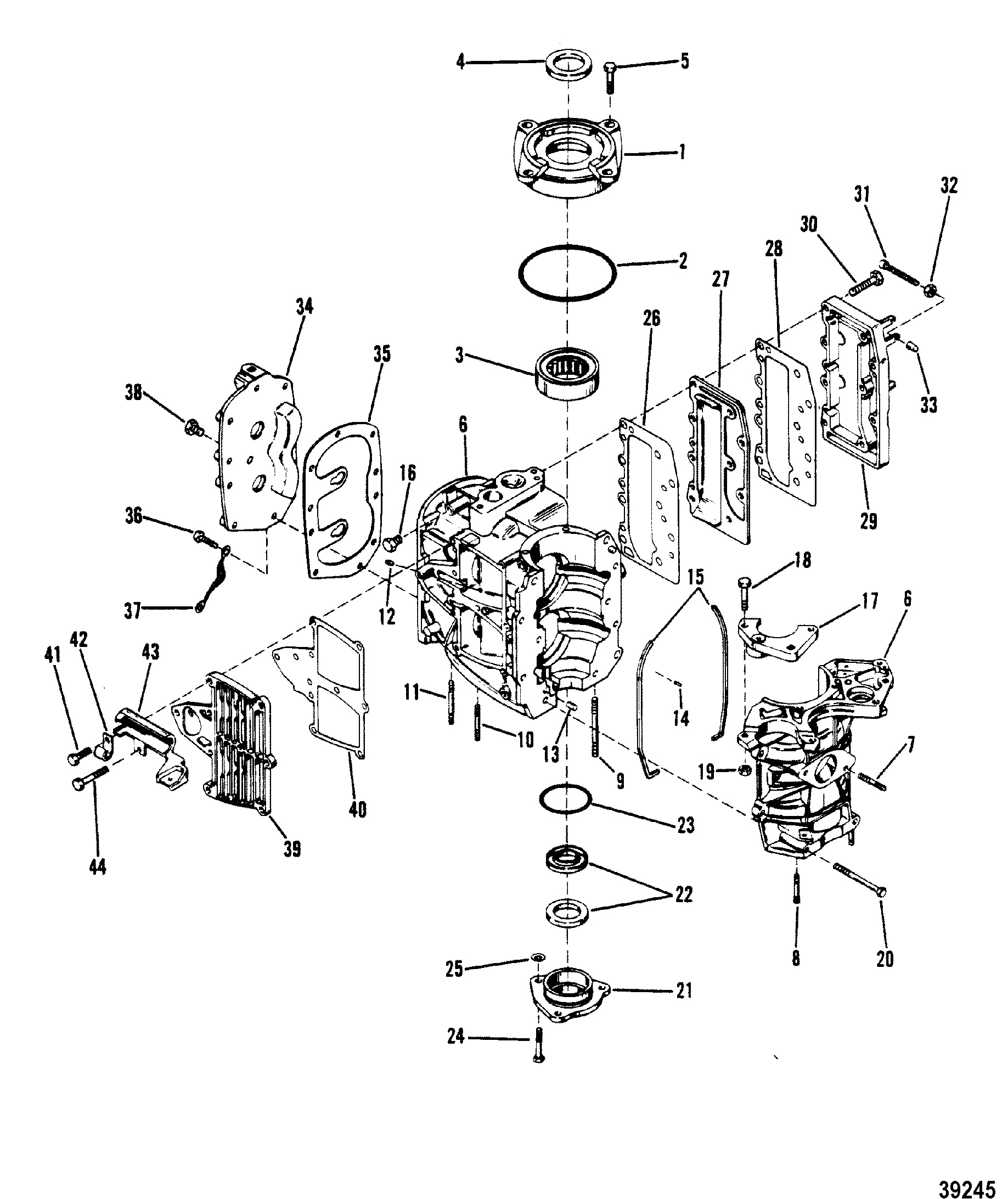 CYLINDER BLOCK CRANKCASE AND COVERS