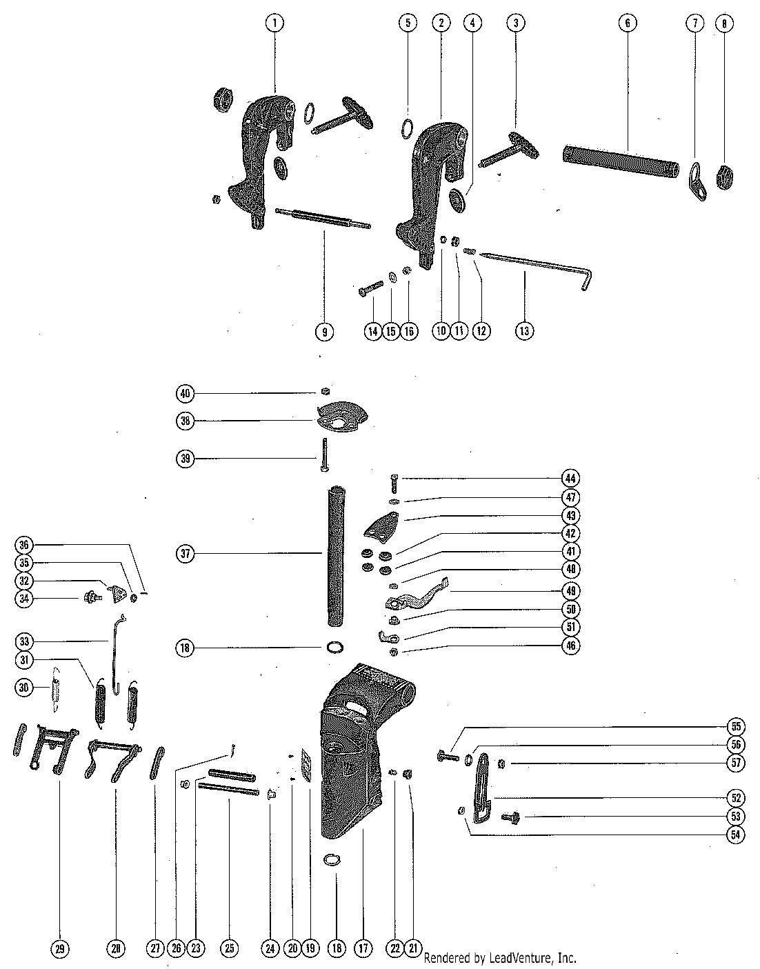 CLAMP AND SWIVEL BRACKET ASSEMBLY (SERIAL GROUP #1)