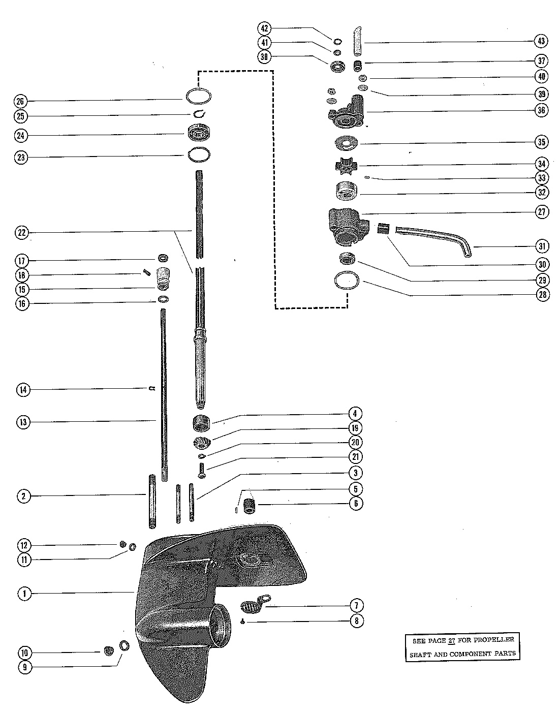 GEAR HOUSING ASSEMBLY, COMPLETE (PAGE 1)