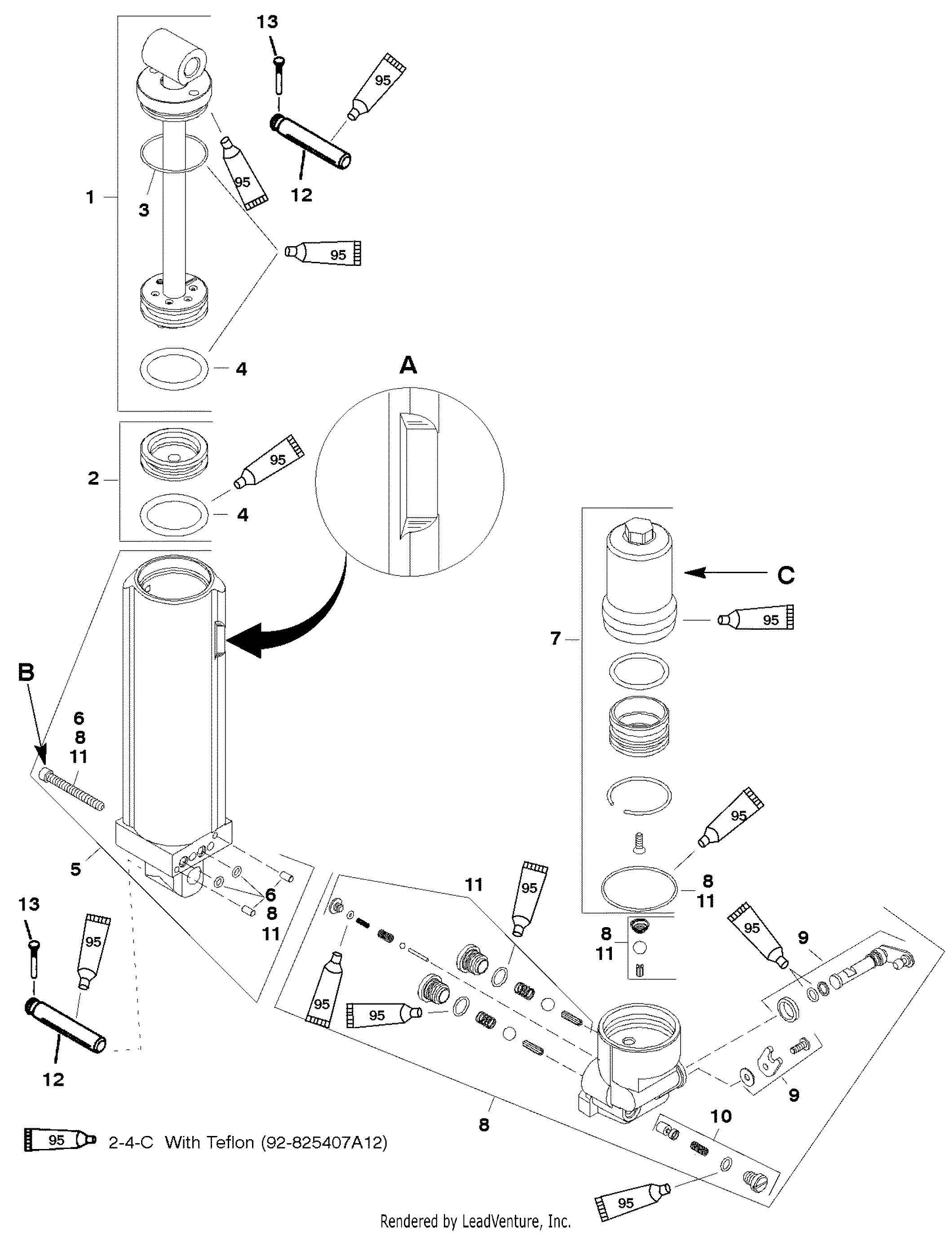 MAN. TILT COMPONENTS (DESIGN II)