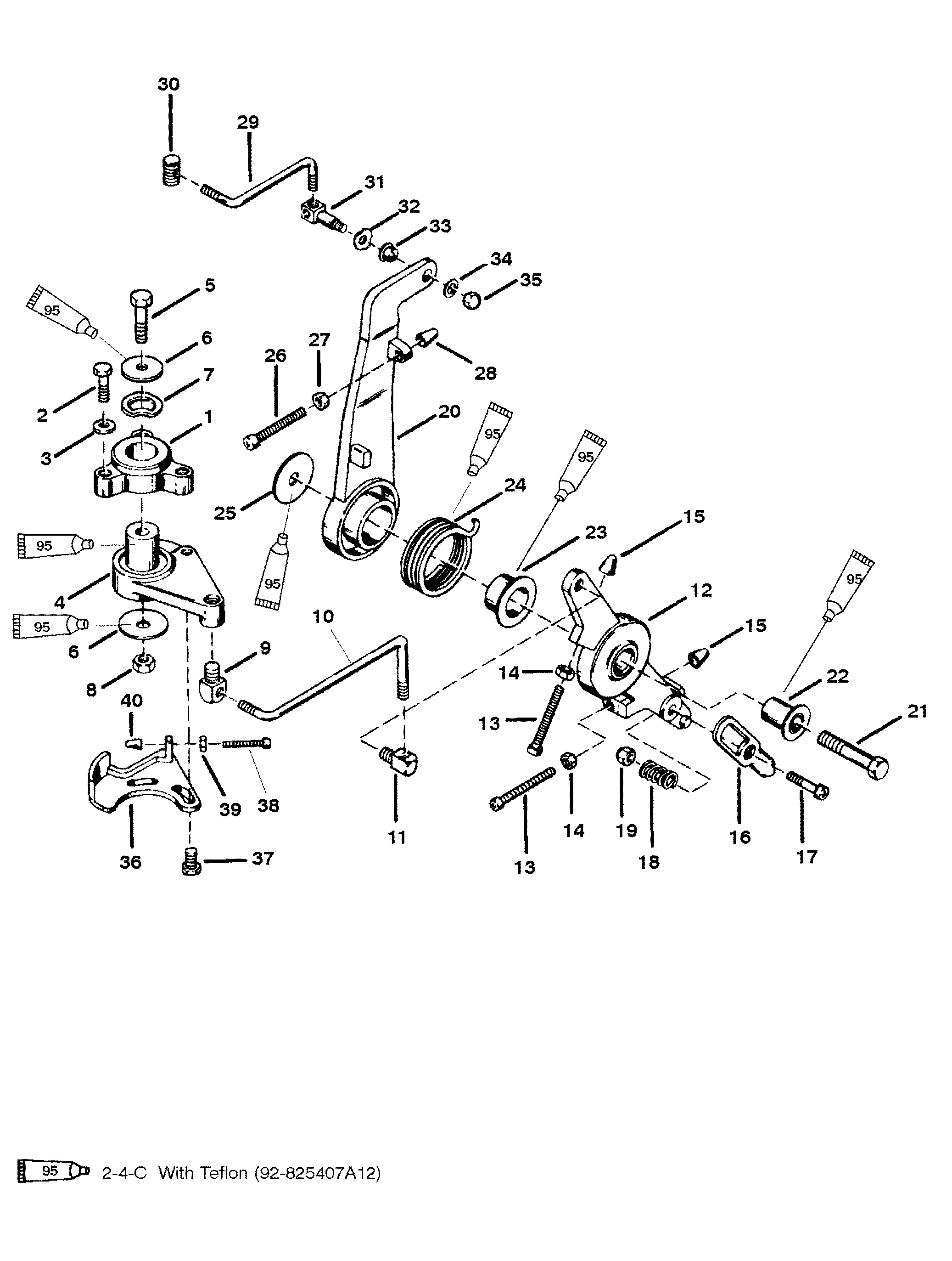 THROTTLE CONTROL LINKAGE (METAL LINK ROD SWIVELS)