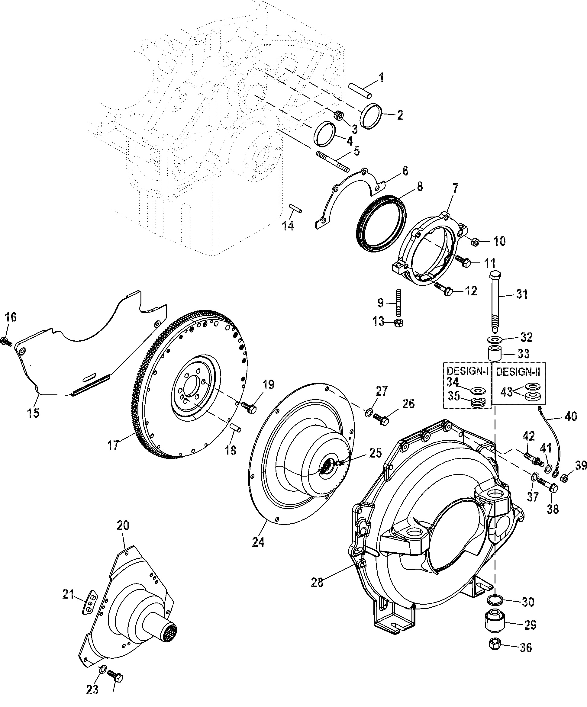 Cylinder Block and Flywheel Housing