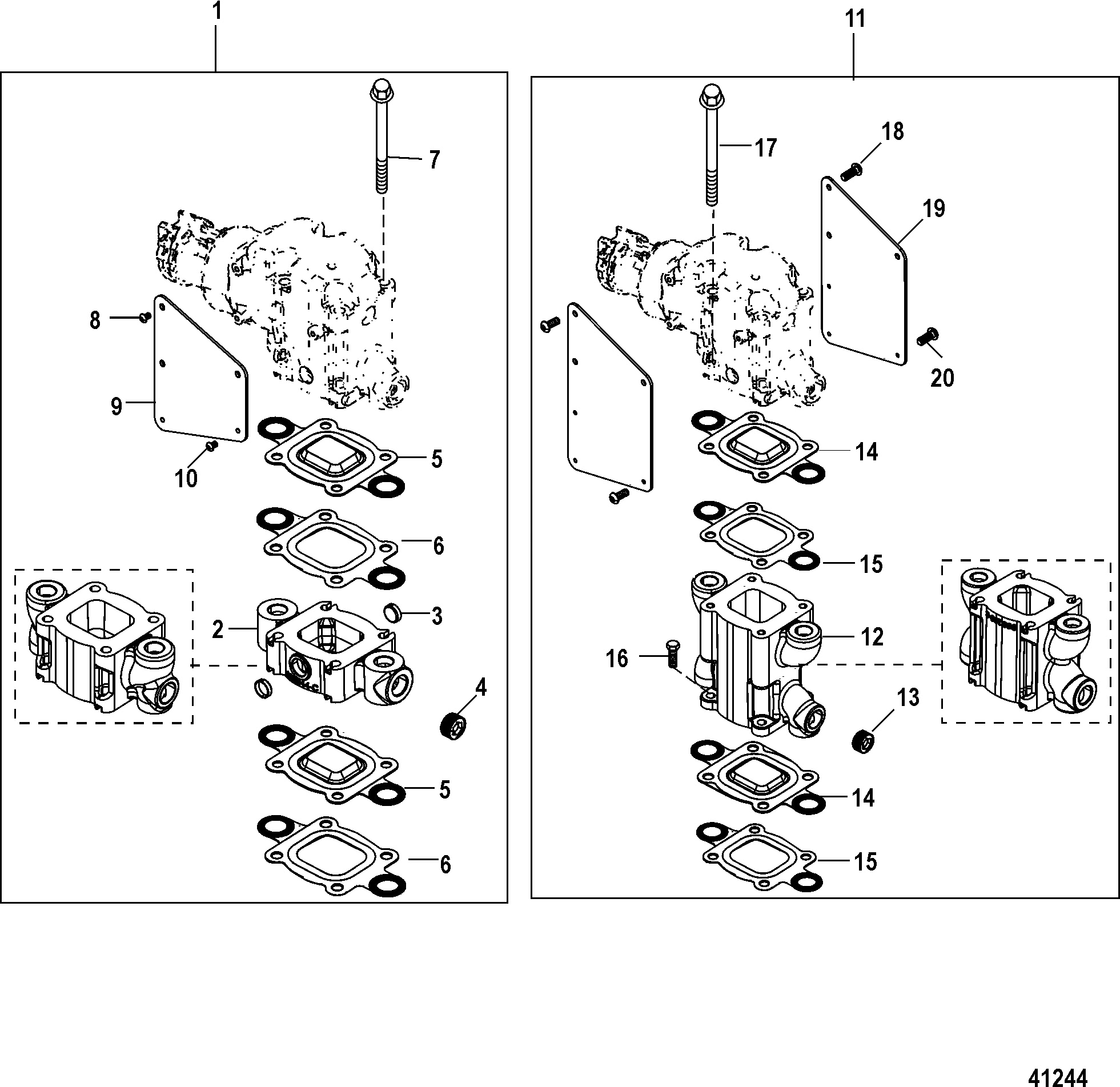 Exhaust Risers, 383 Mag Bravo 4V