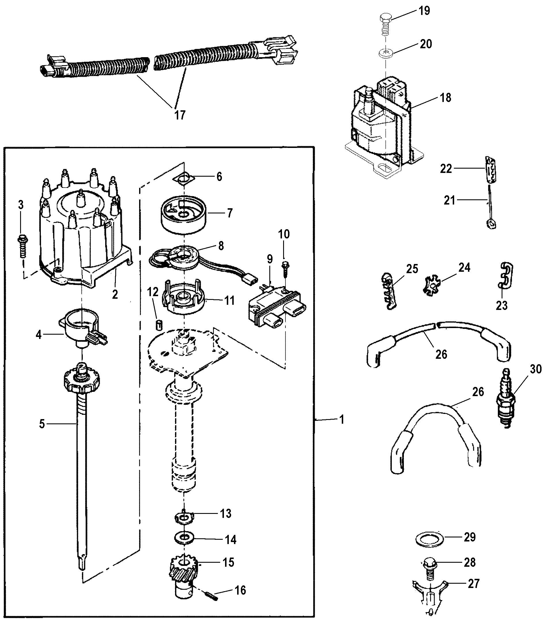 DISTRIBUTOR AND IGNITION COMPONENTS