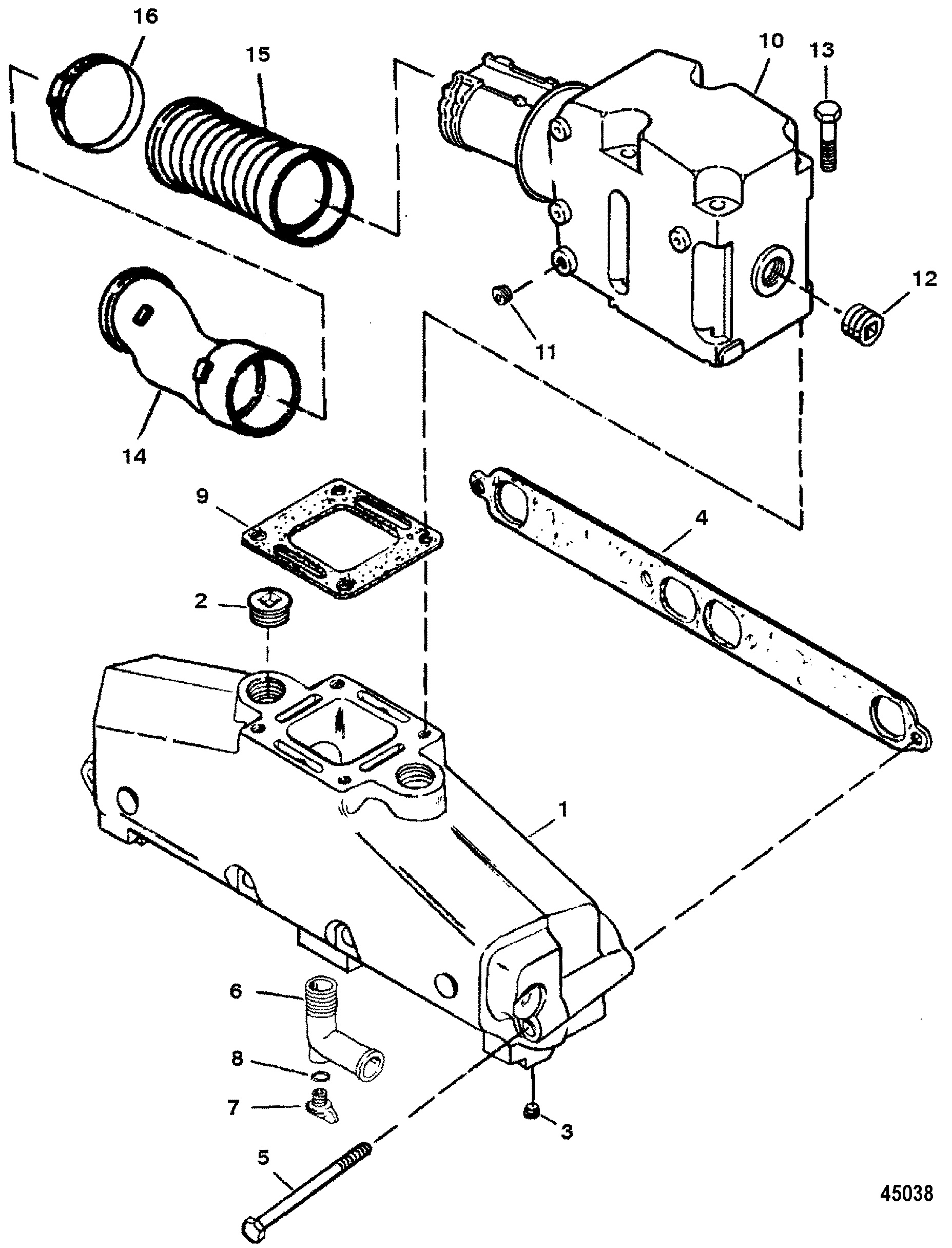 EXHAUST MANIFOLD AND EXHAUST ELBOW