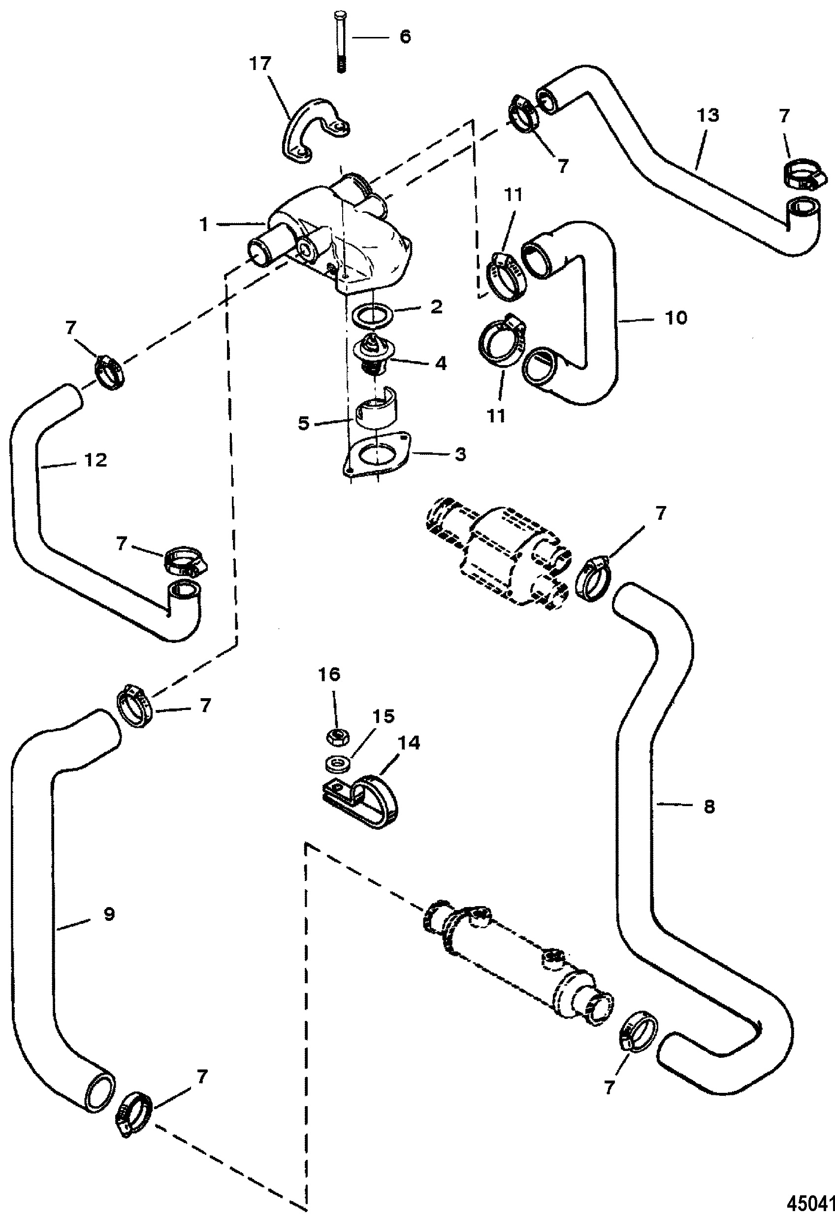 THERMOSTAT HOUSING(CAST IRON) (STANDARD COOLING)