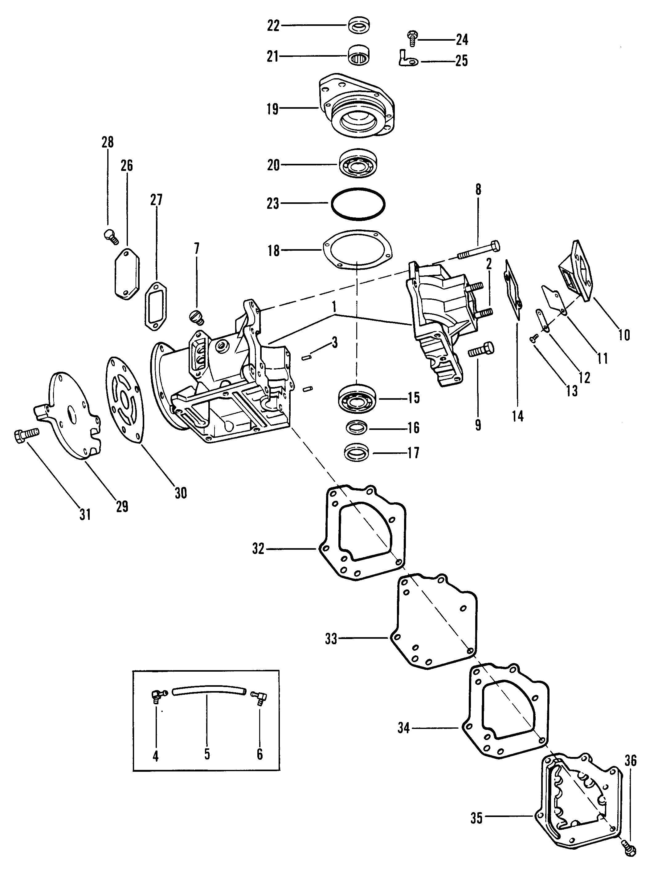 CYLINDER BLOCK AND CRANKCASE