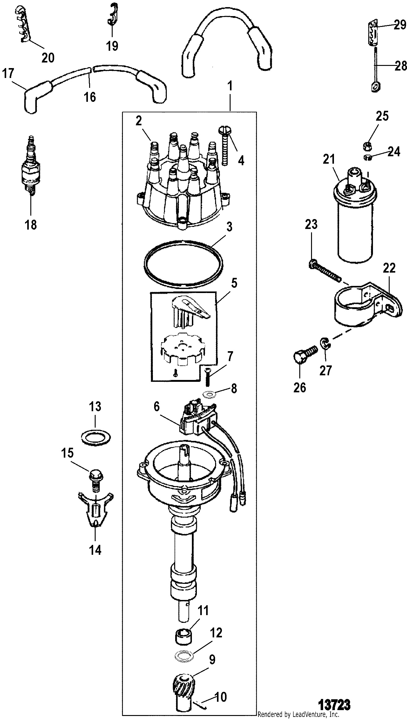 Distributor And Ignition Components(SN-0L304600 And Up)