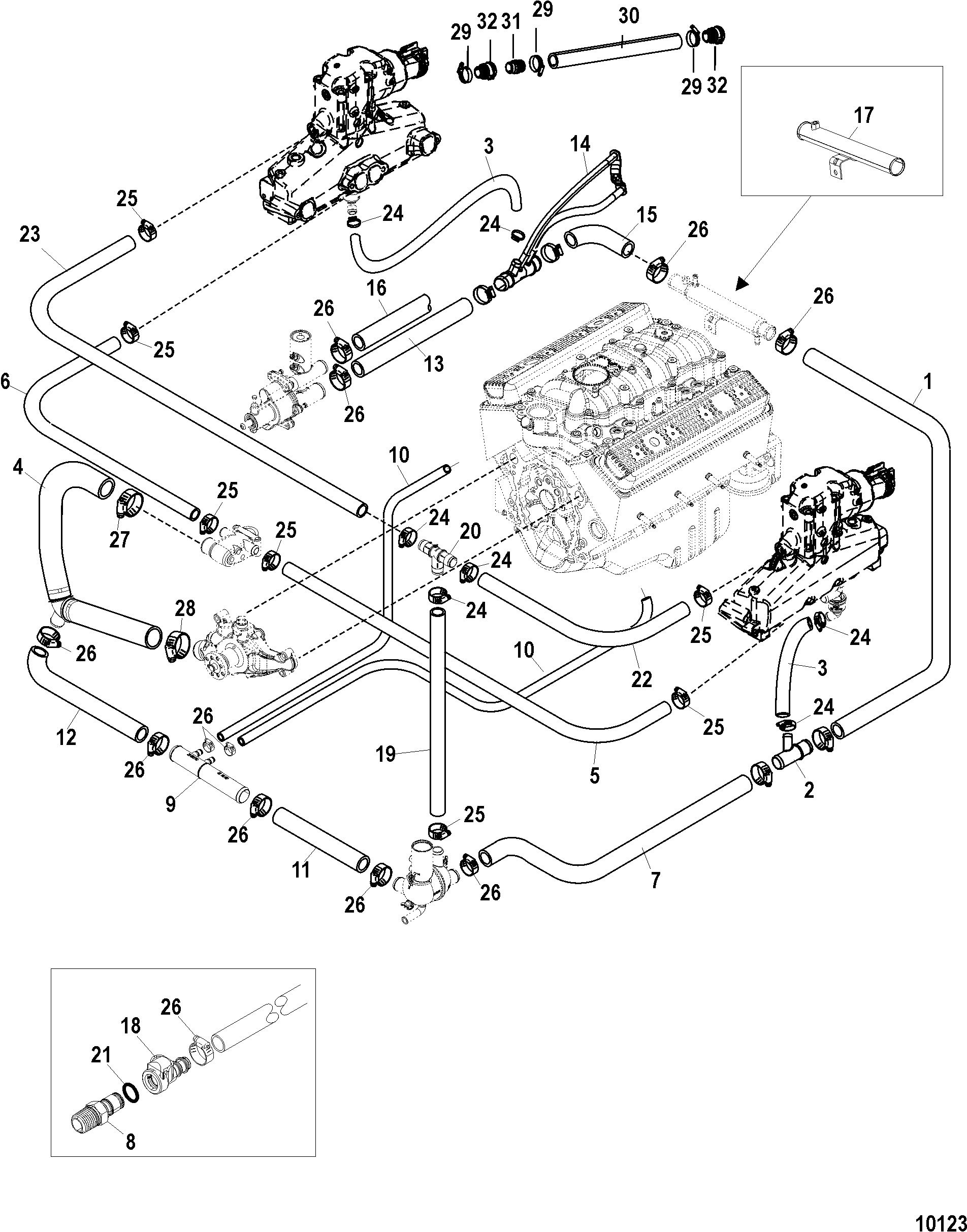 Standard Cooling System (BRAVO)(Single and 3 Point Drain)