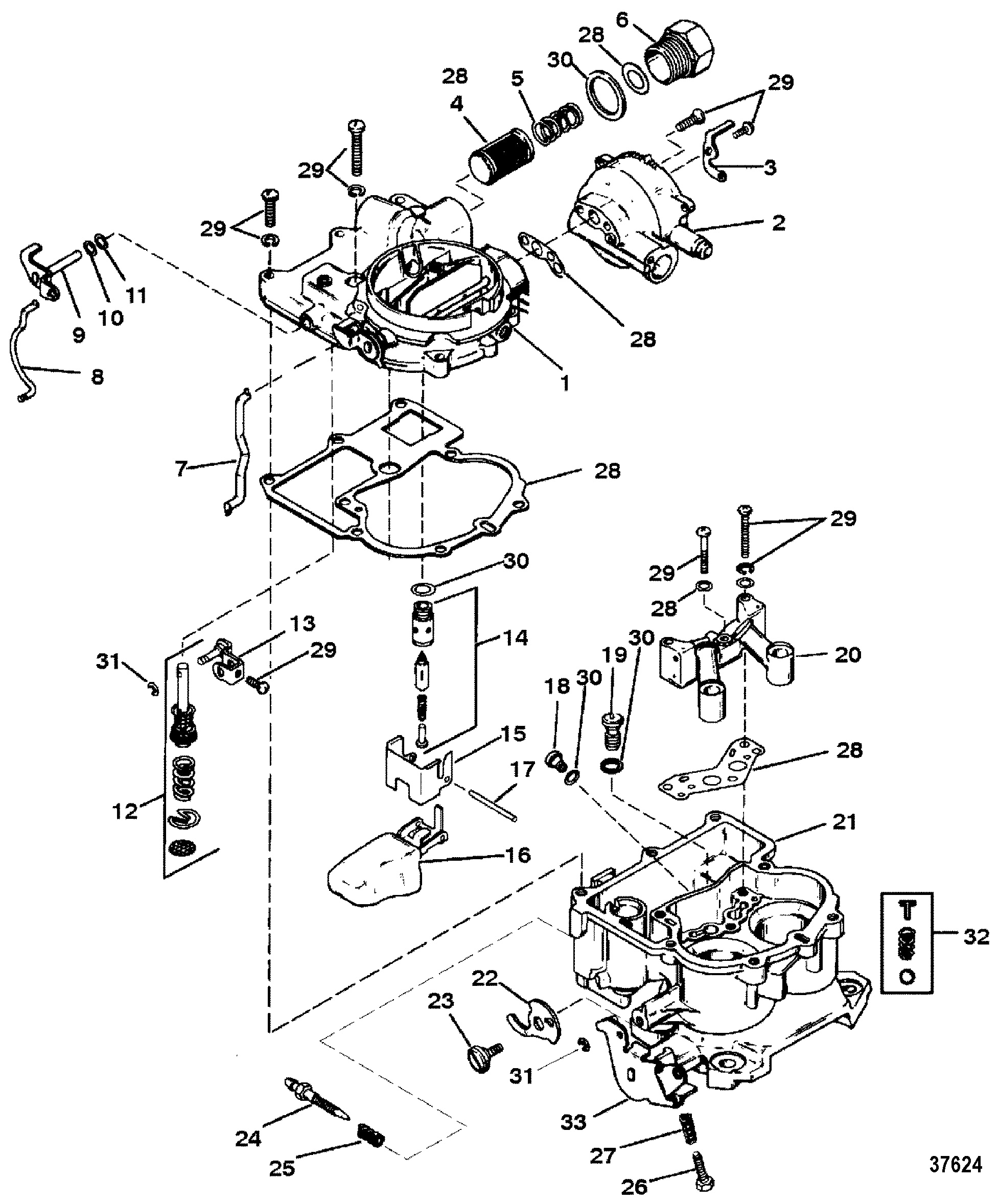 CARBURETOR(MERCARB - 2 BARREL)