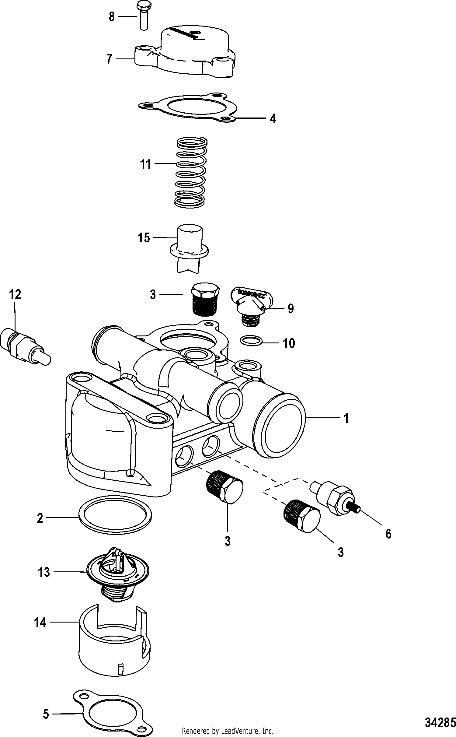 Thermostat and Housing, Standard Cooling