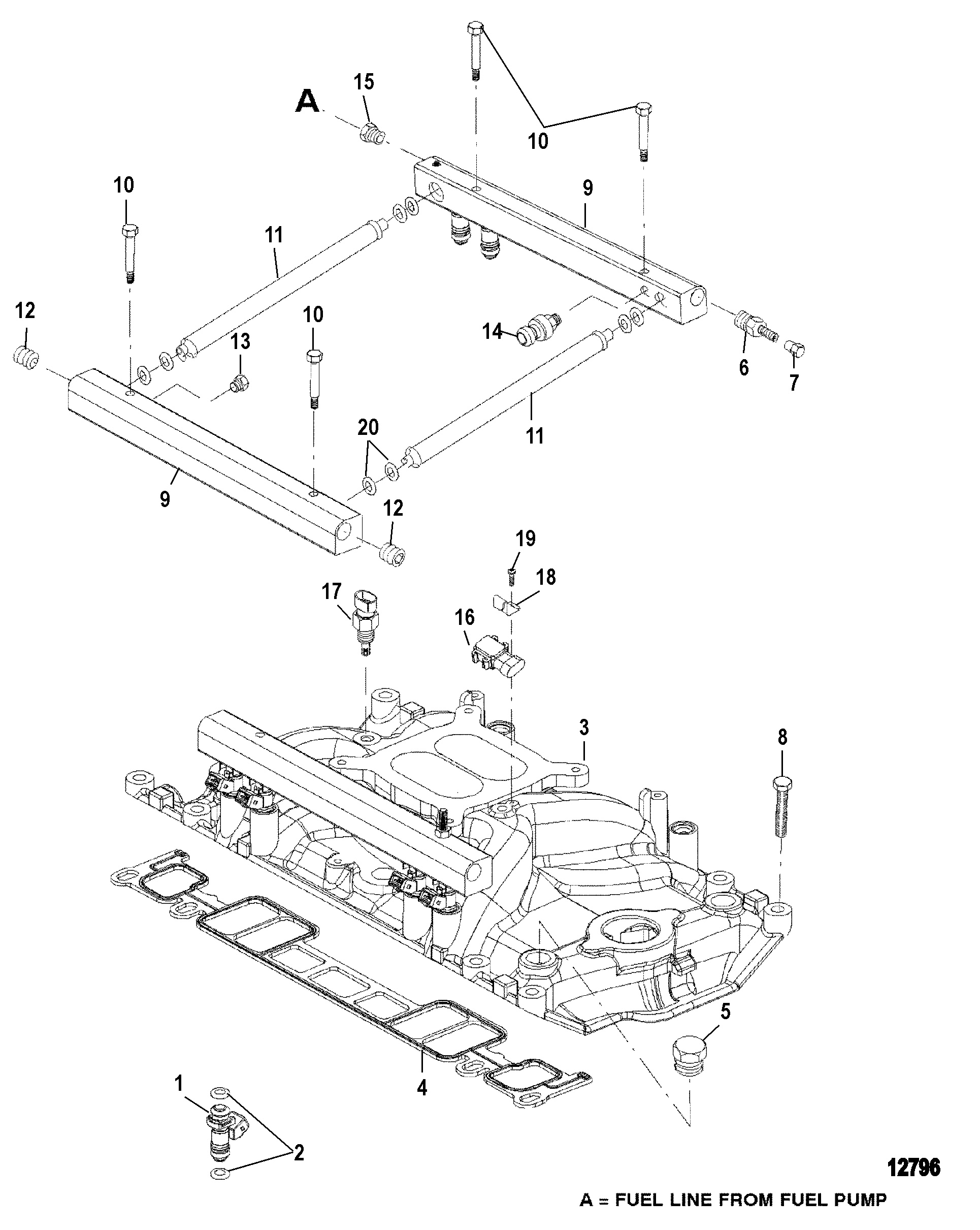 Intake Manifold and Fuel Rails