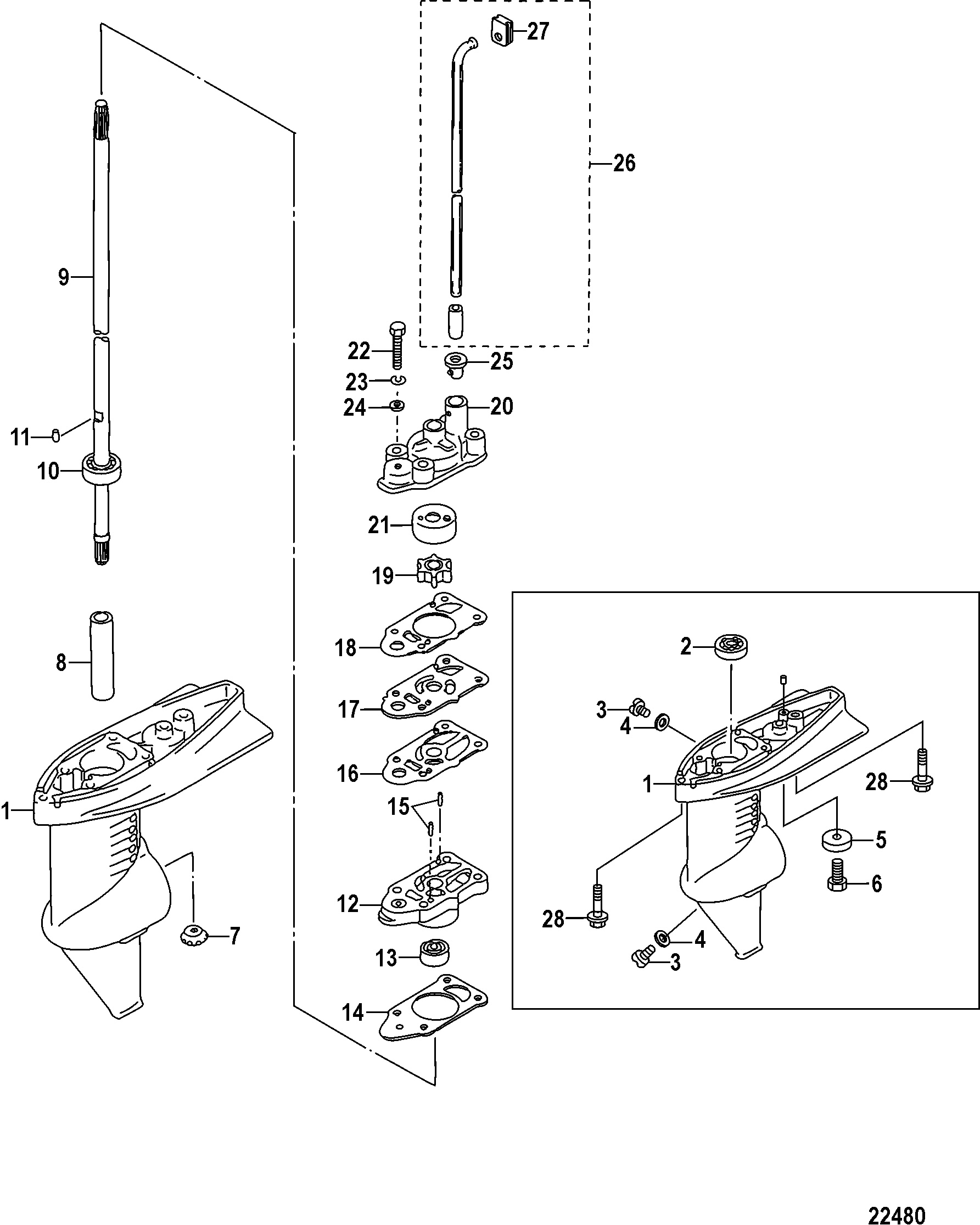 Gear Housing Assembly, Driveshaft