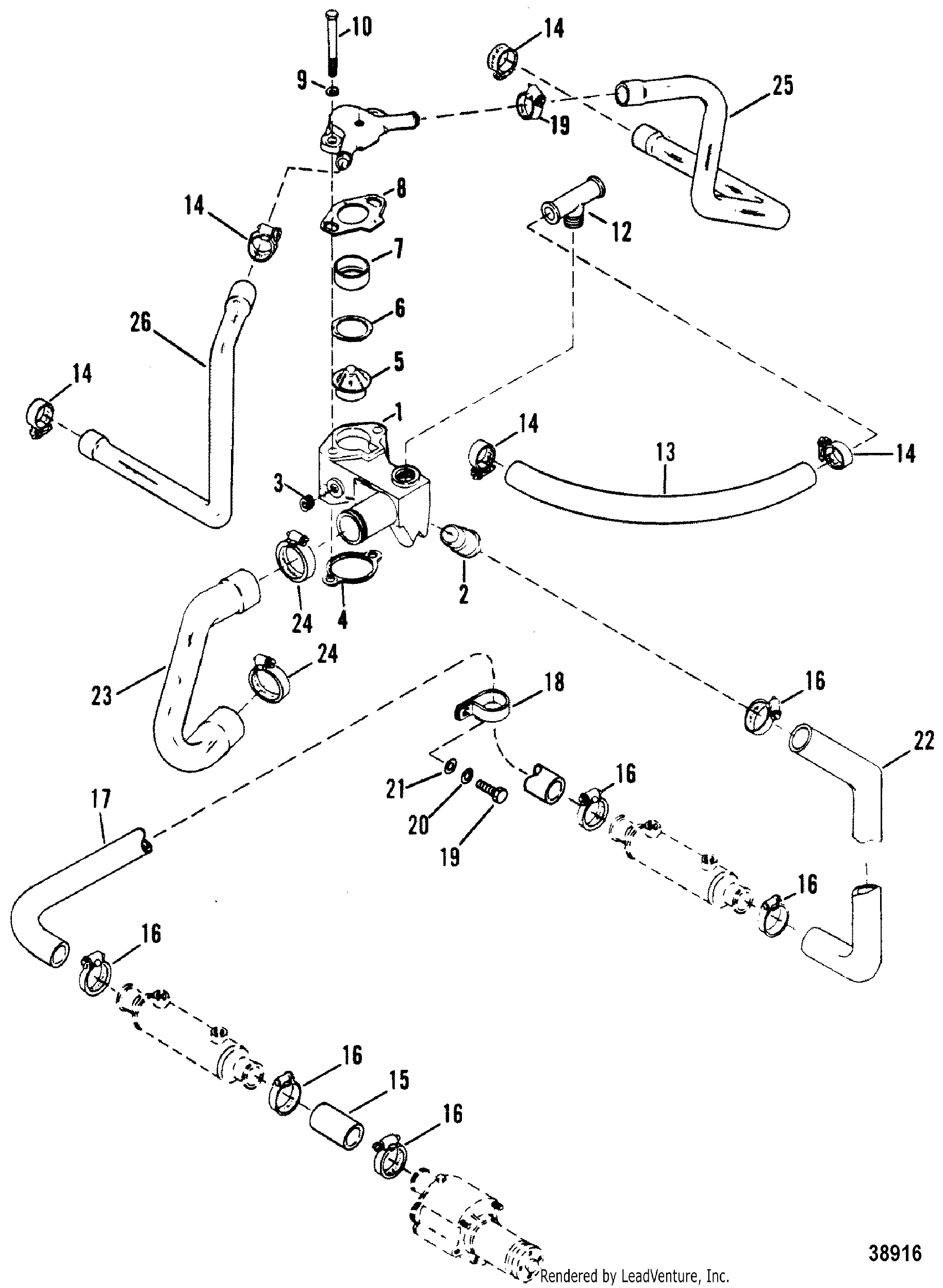 THERMOSTAT HOUSING(STANDARD COOLING) OLD DESIGN
