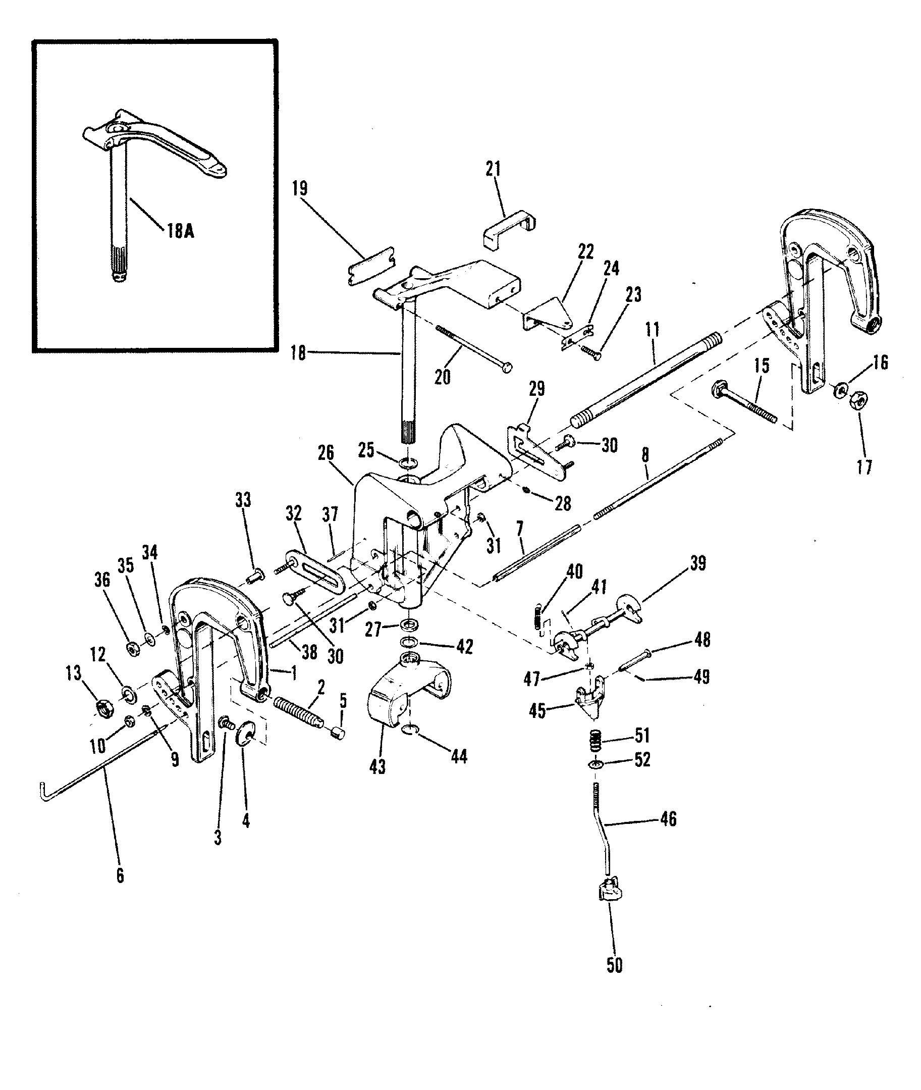 CLAMP AND SWIVEL BRACKET(NON POWER TRIM)
